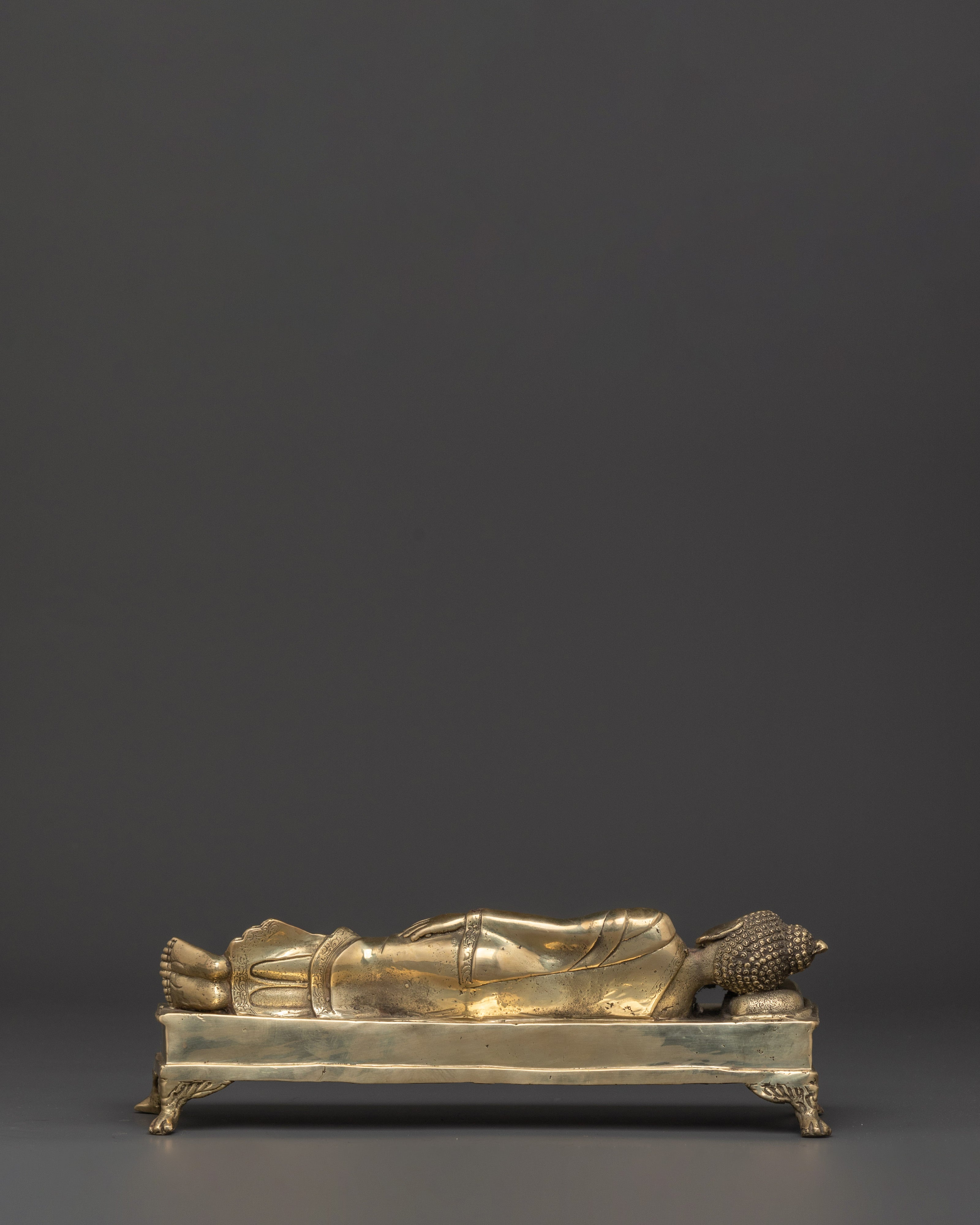 Handcrafted Sleeping Buddha Statue for Meditation & Spiritual Art