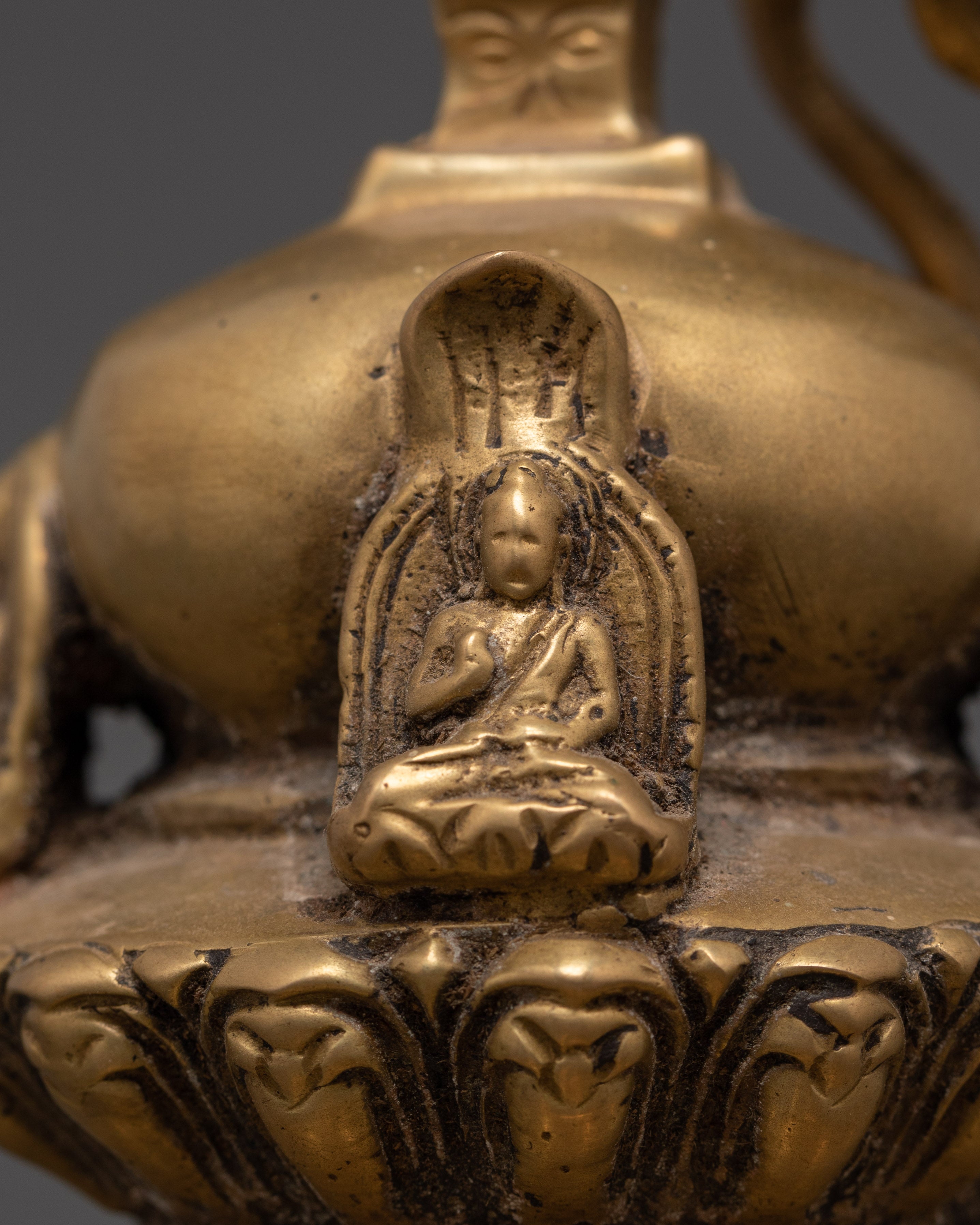 Handcrafted Brass Dalucha Oil Lamp | Tibetan Ritual Hanging Lamp for Meditation