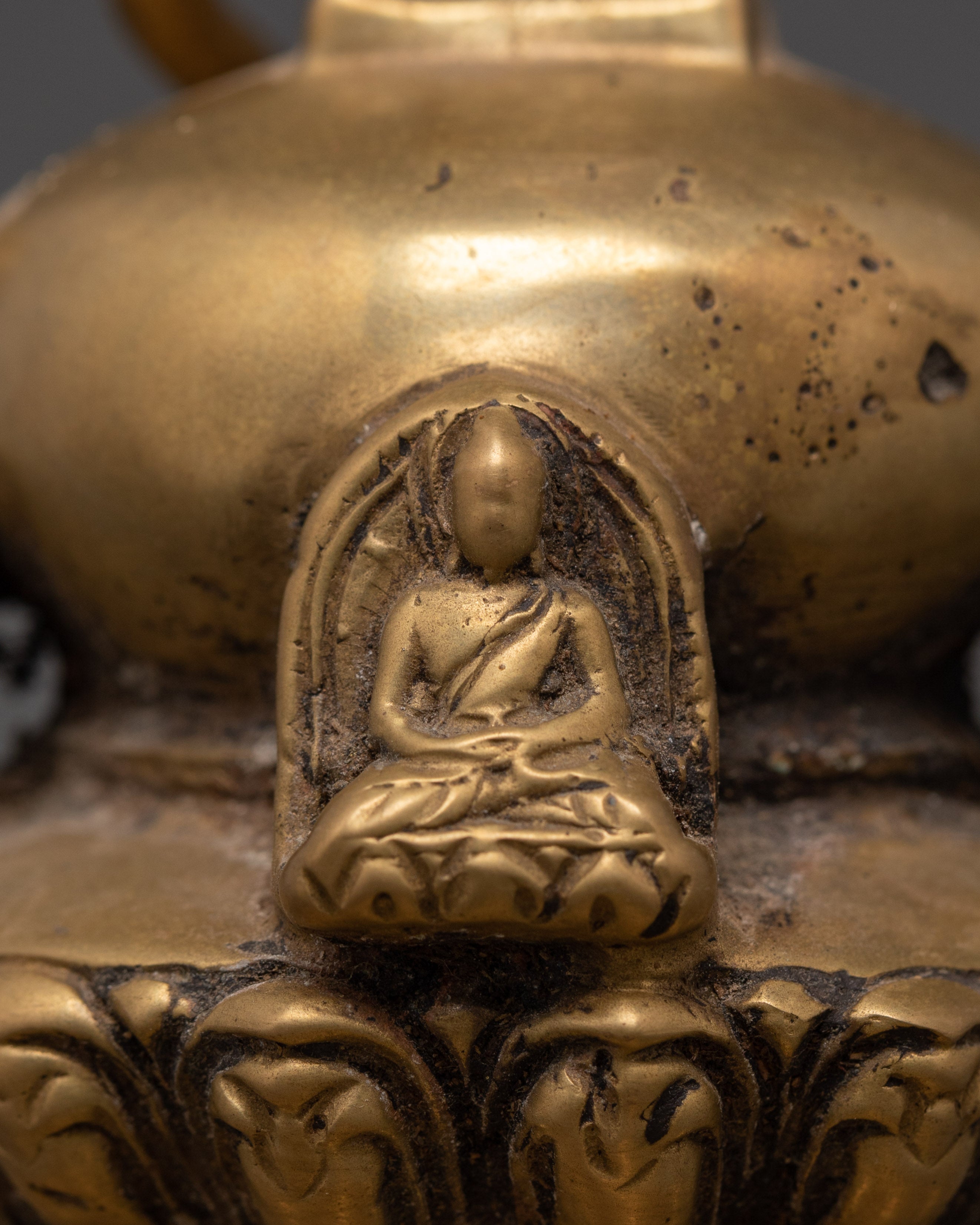 Handcrafted Brass Dalucha Oil Lamp | Tibetan Ritual Hanging Lamp for Meditation