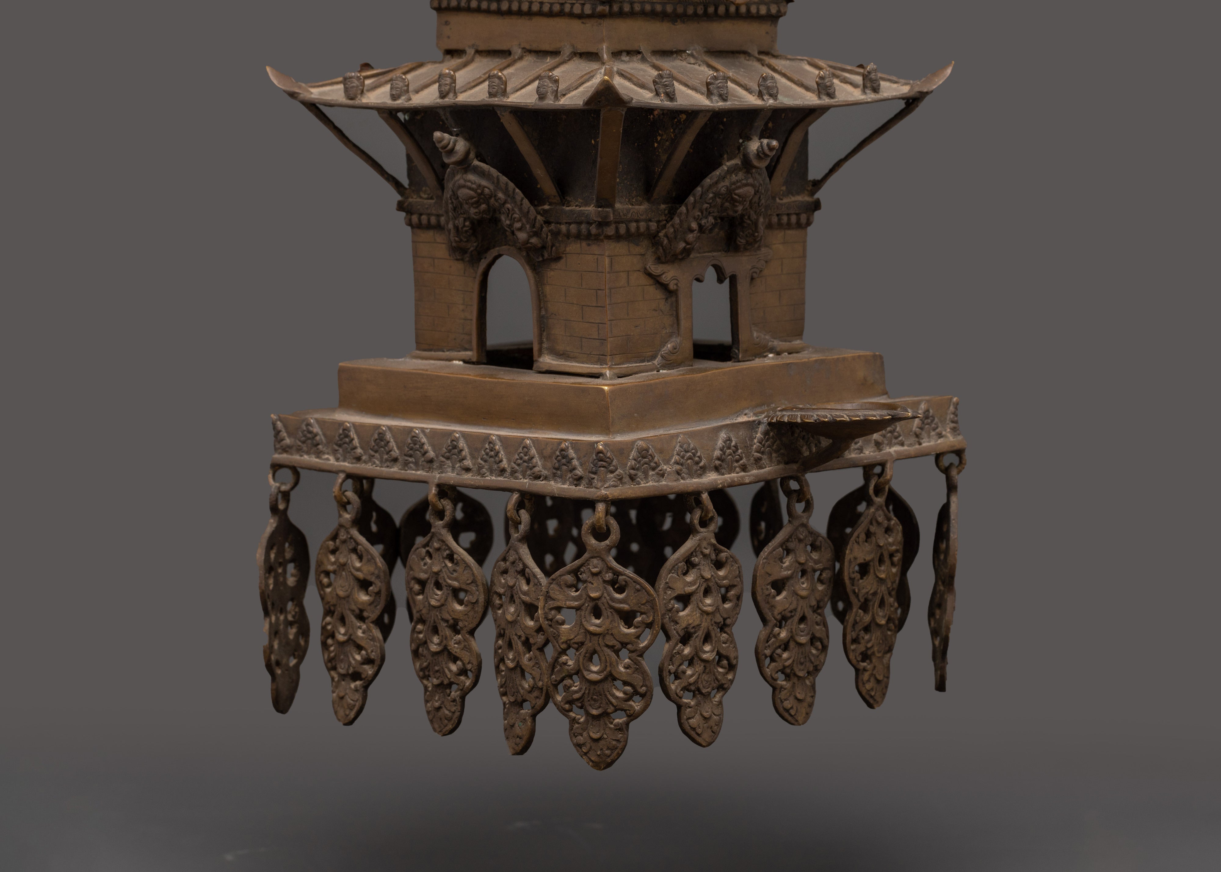 Handcrafted Brass Temple Set | Tibetan Temple Decor