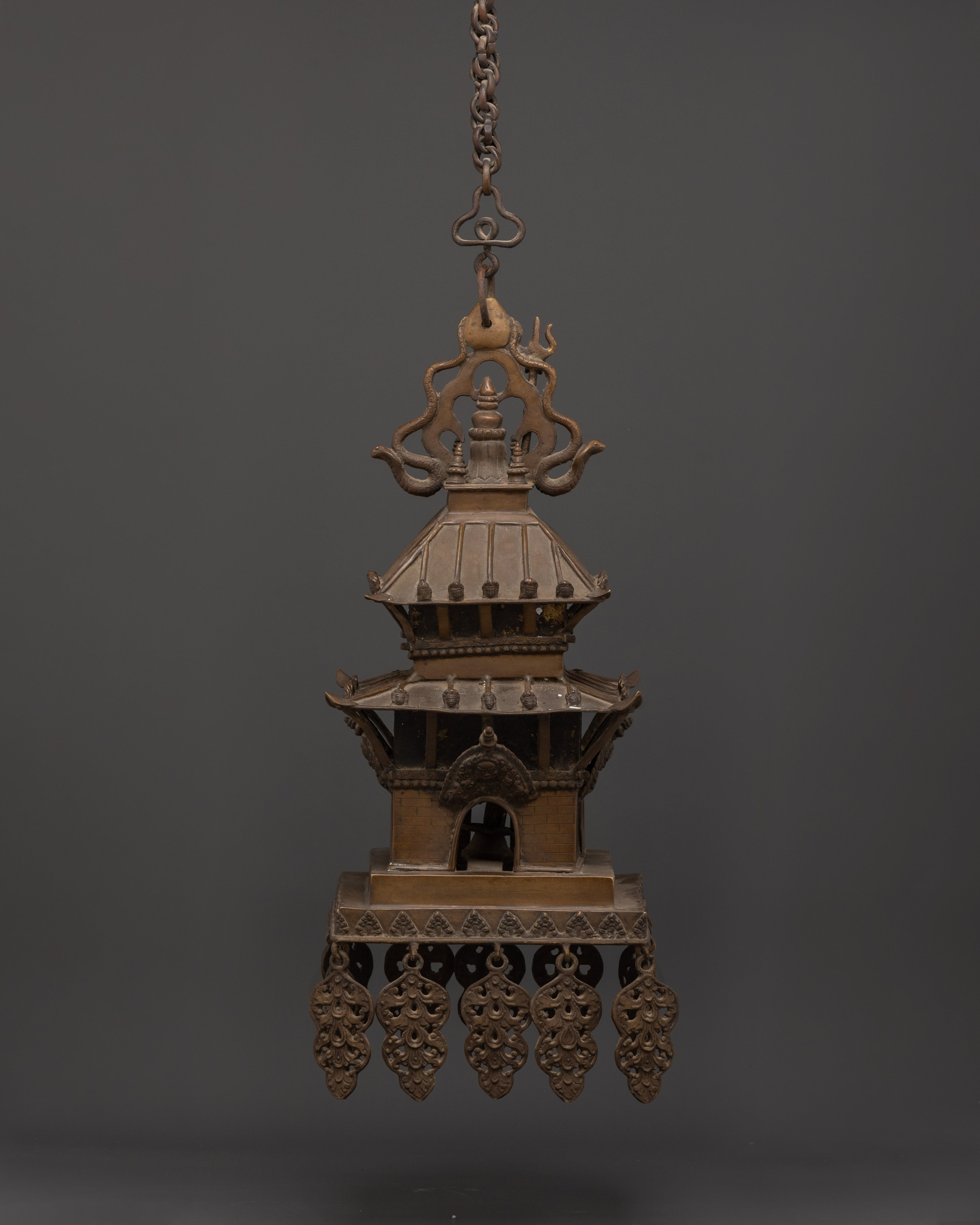 Handcrafted Brass Temple Set | Tibetan Temple Decor