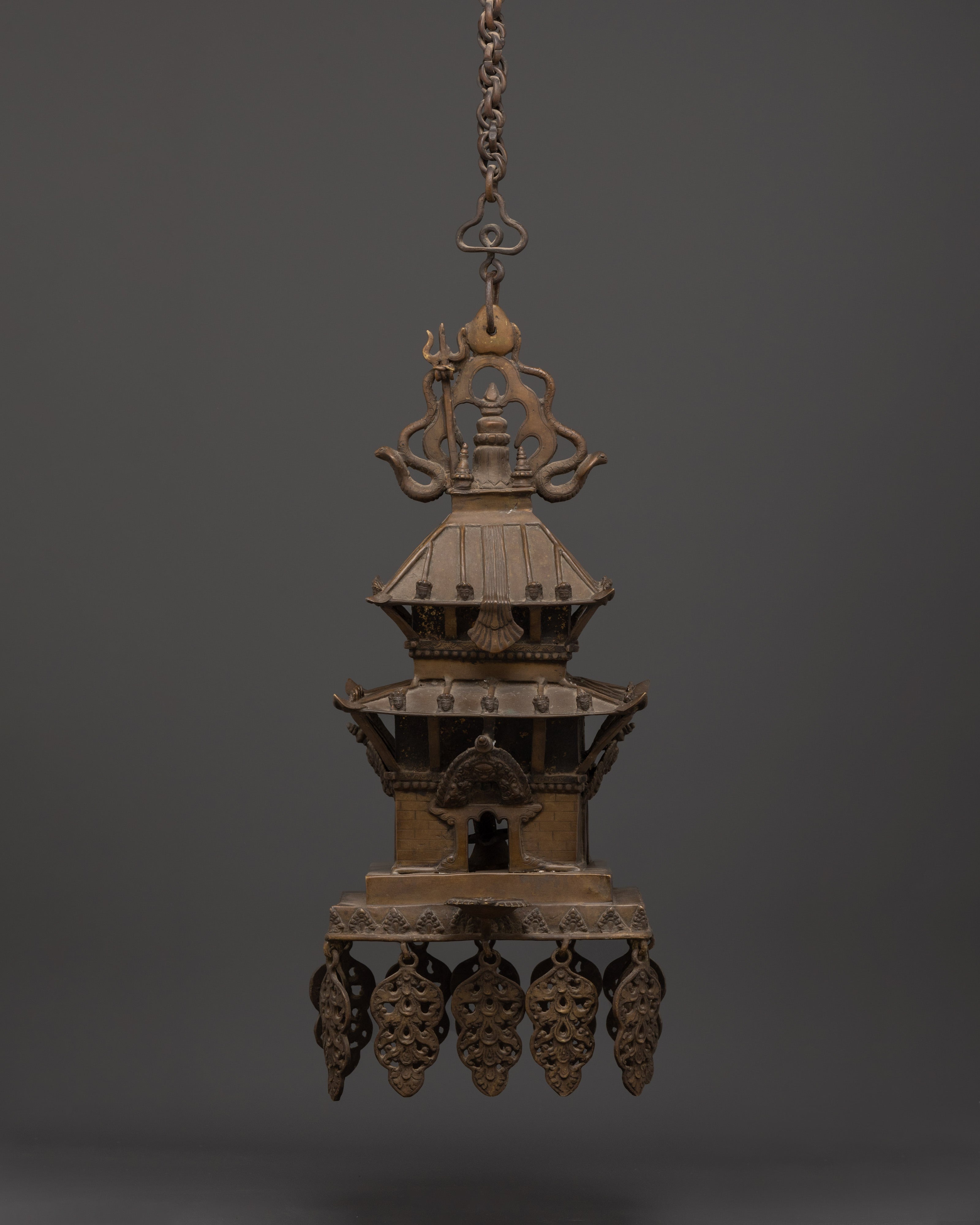 Handcrafted Brass Temple Set | Tibetan Temple Decor