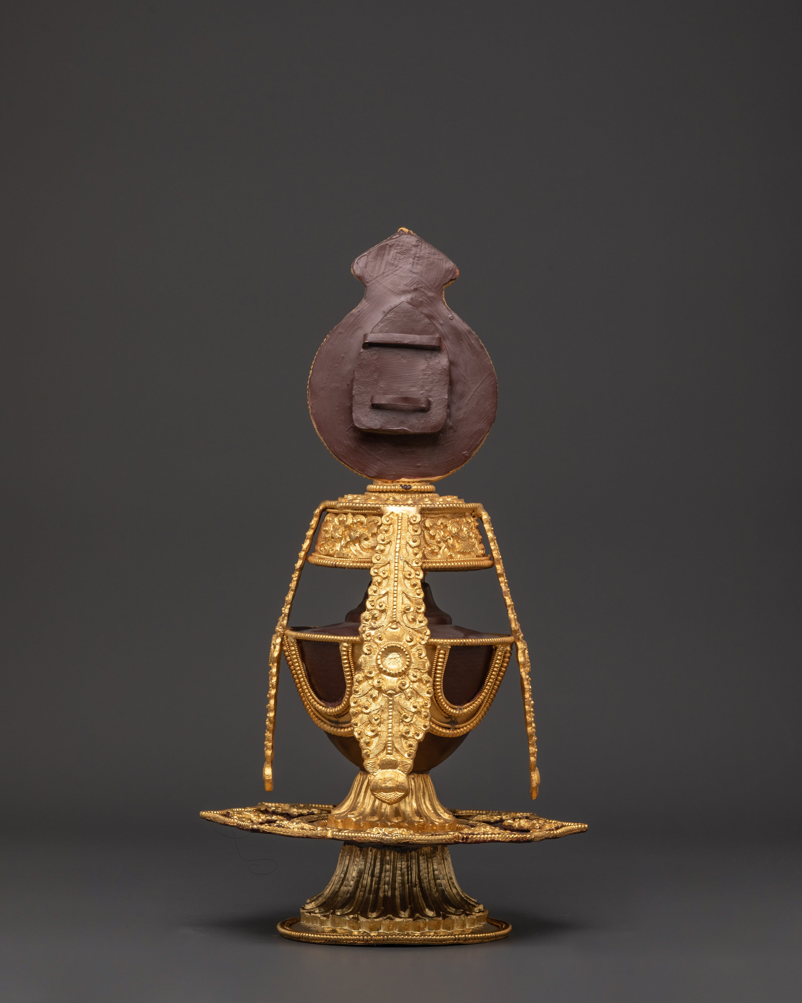 Buddhist Oxidized Copper Life Vase | for Spiritual Healing and Meditation