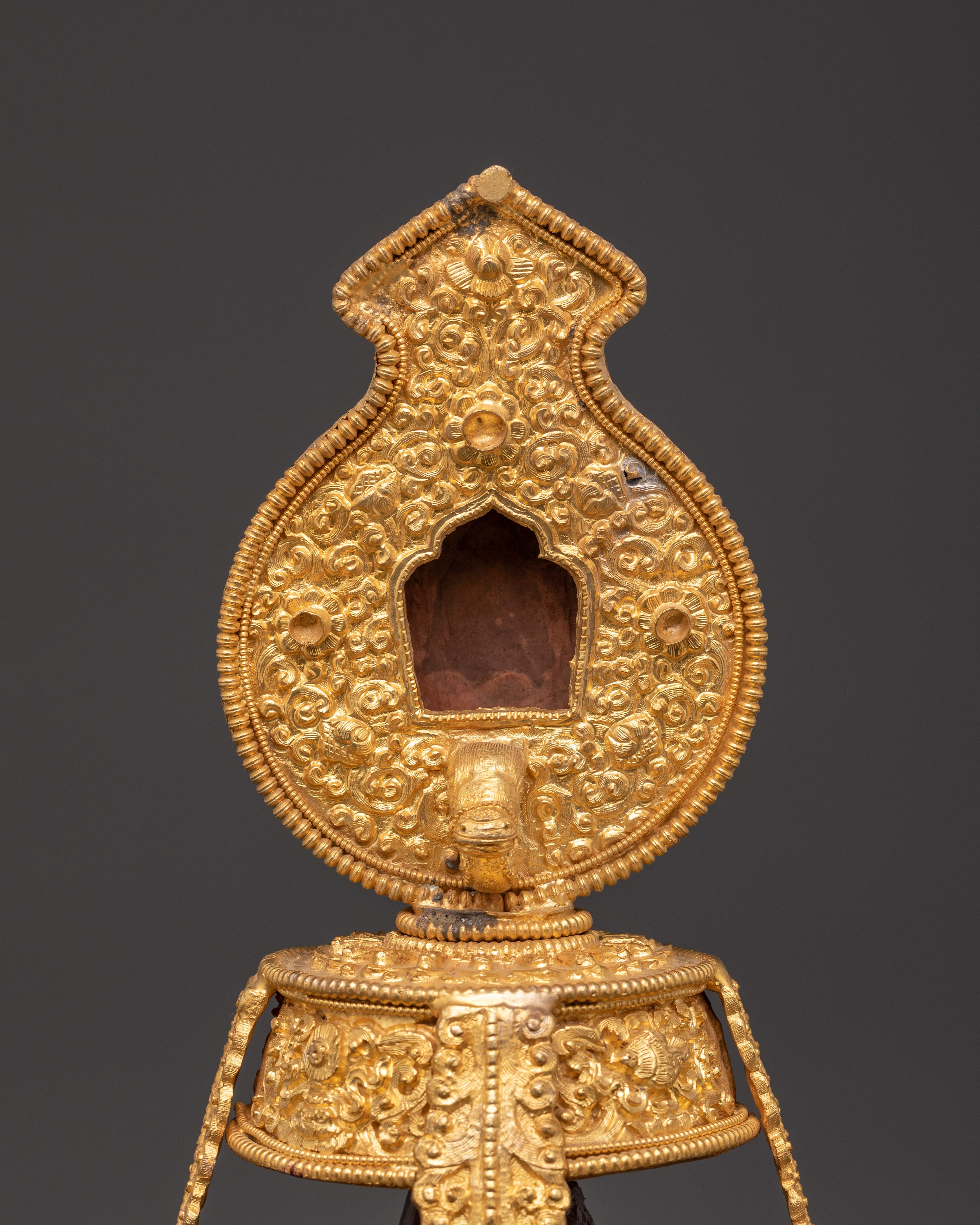 Buddhist Oxidized Copper Life Vase | for Spiritual Healing and Meditation