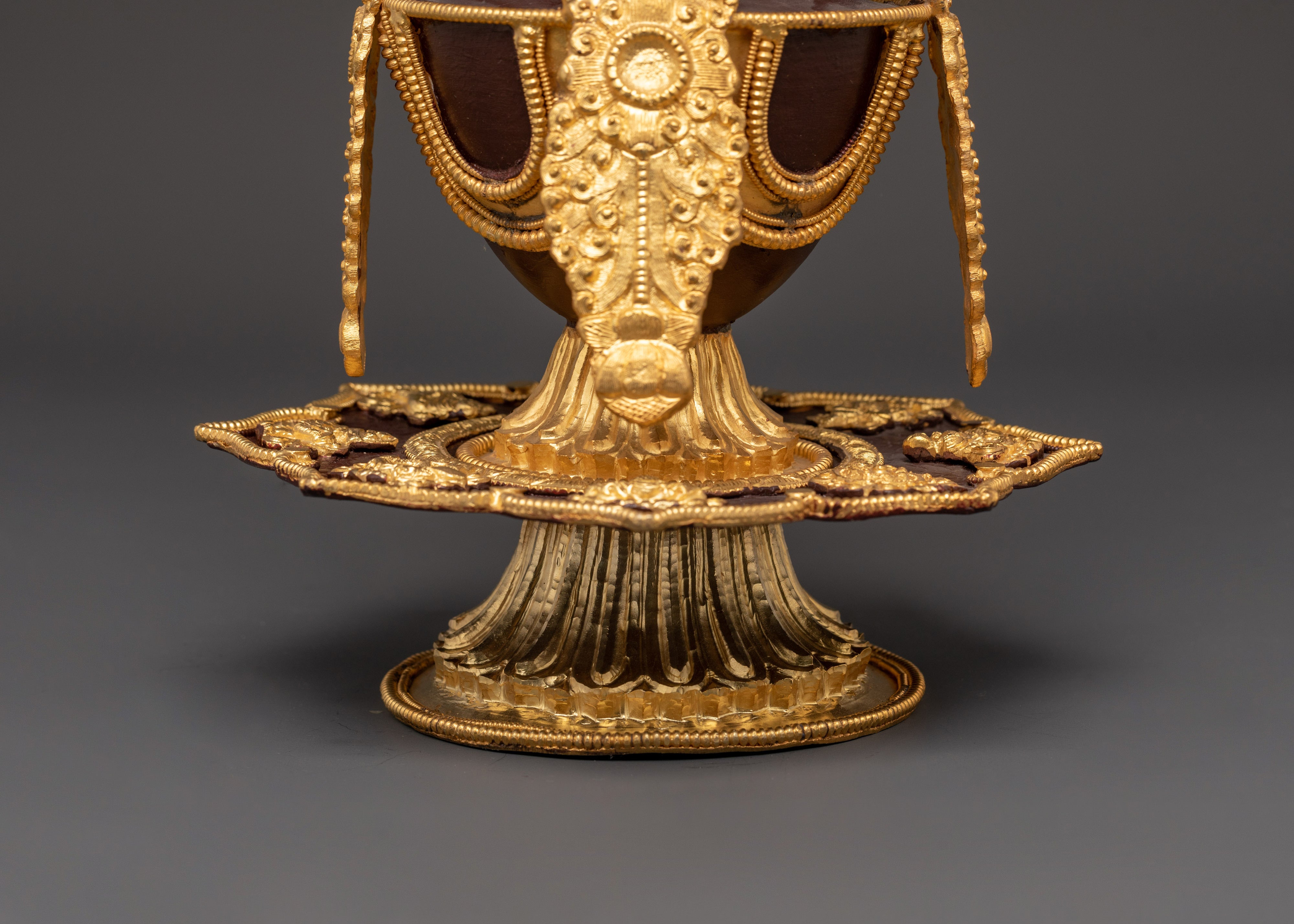 Buddhist Oxidized Copper Life Vase | for Spiritual Healing and Meditation