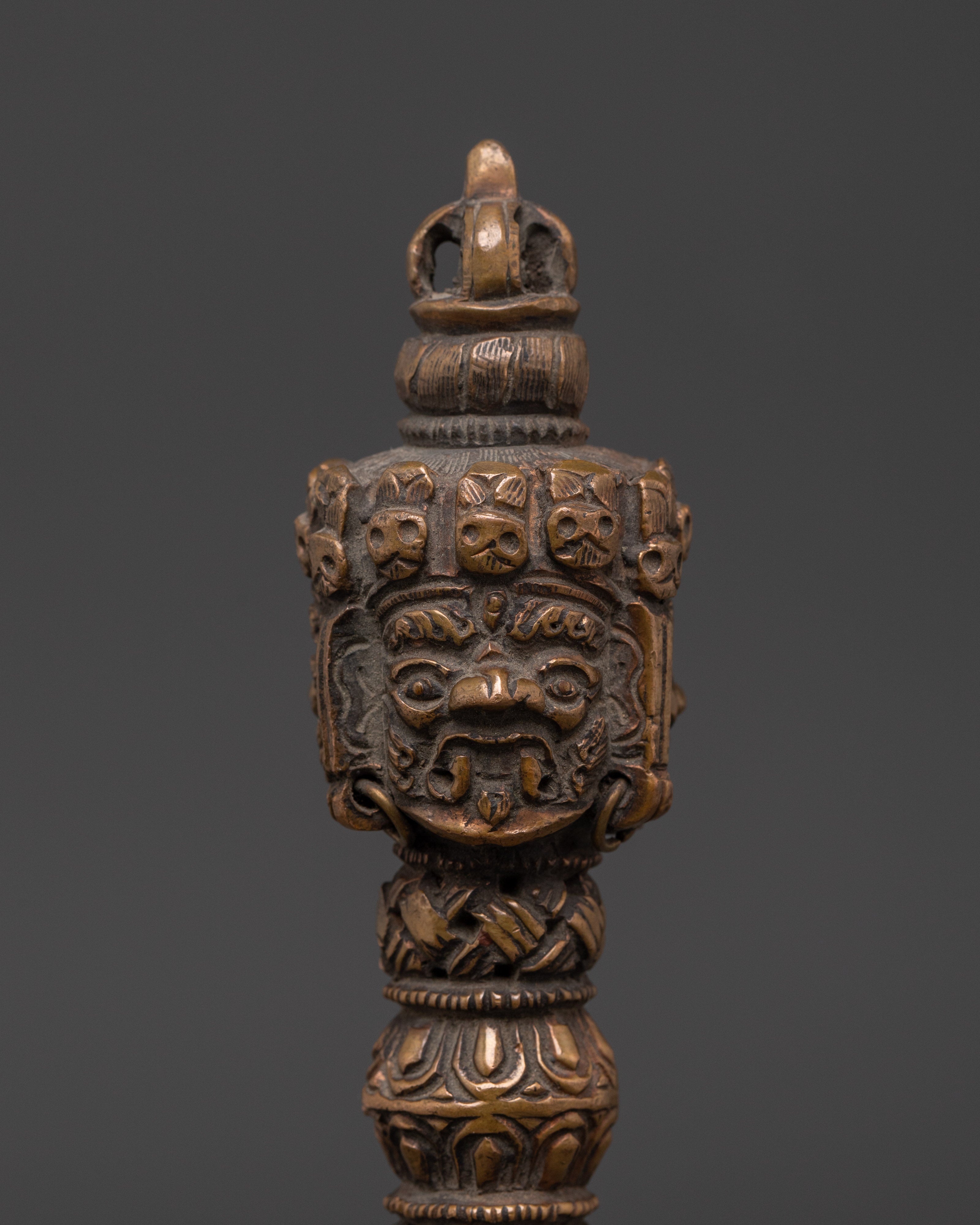 Tibetan Vajrakilaya Phurba Ritual Dagger | Phurba With Stand For Decor
