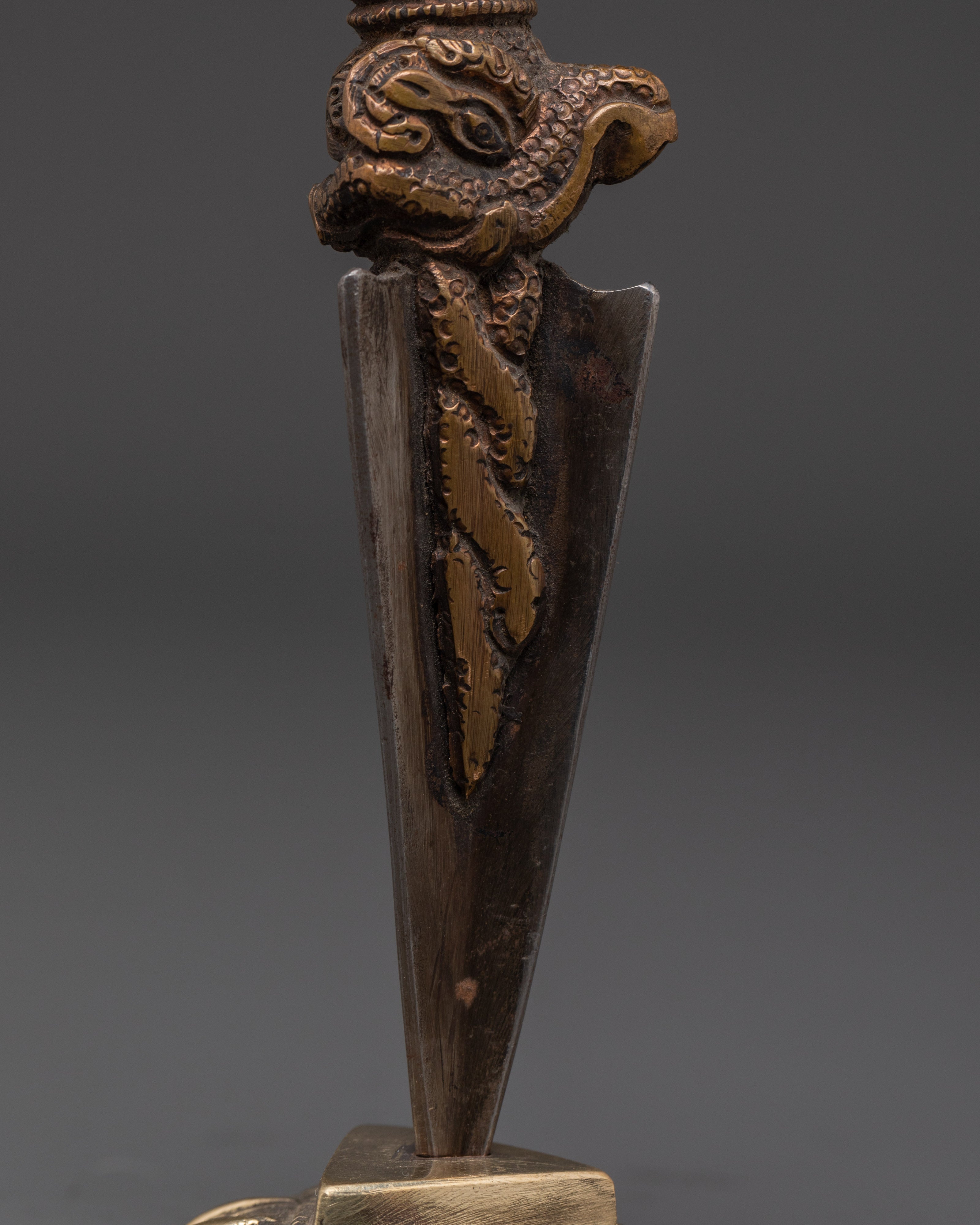 Tibetan Vajrakilaya Phurba Ritual Dagger | Phurba With Stand For Decor