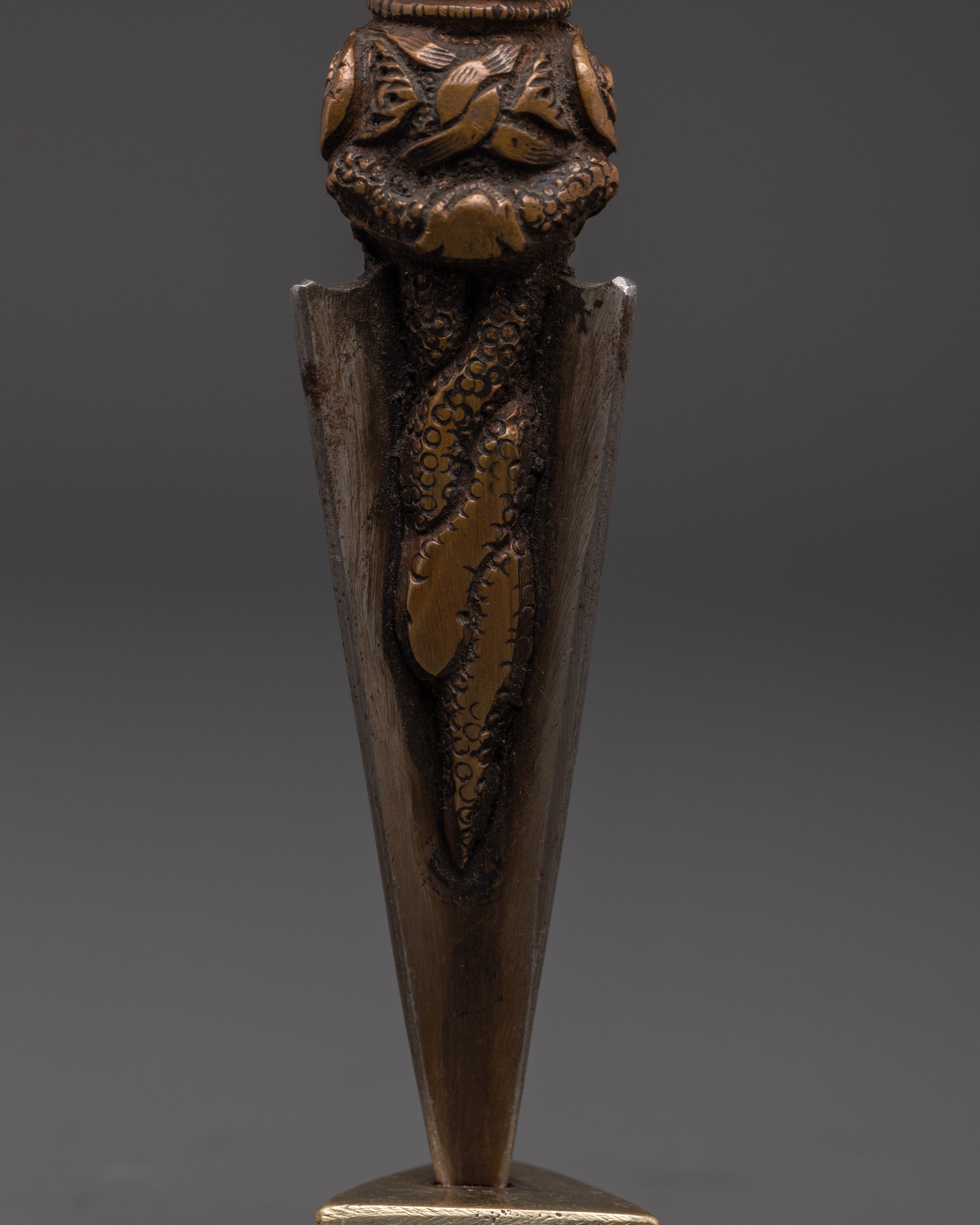 Tibetan Vajrakilaya Phurba Ritual Dagger | Phurba With Stand For Decor