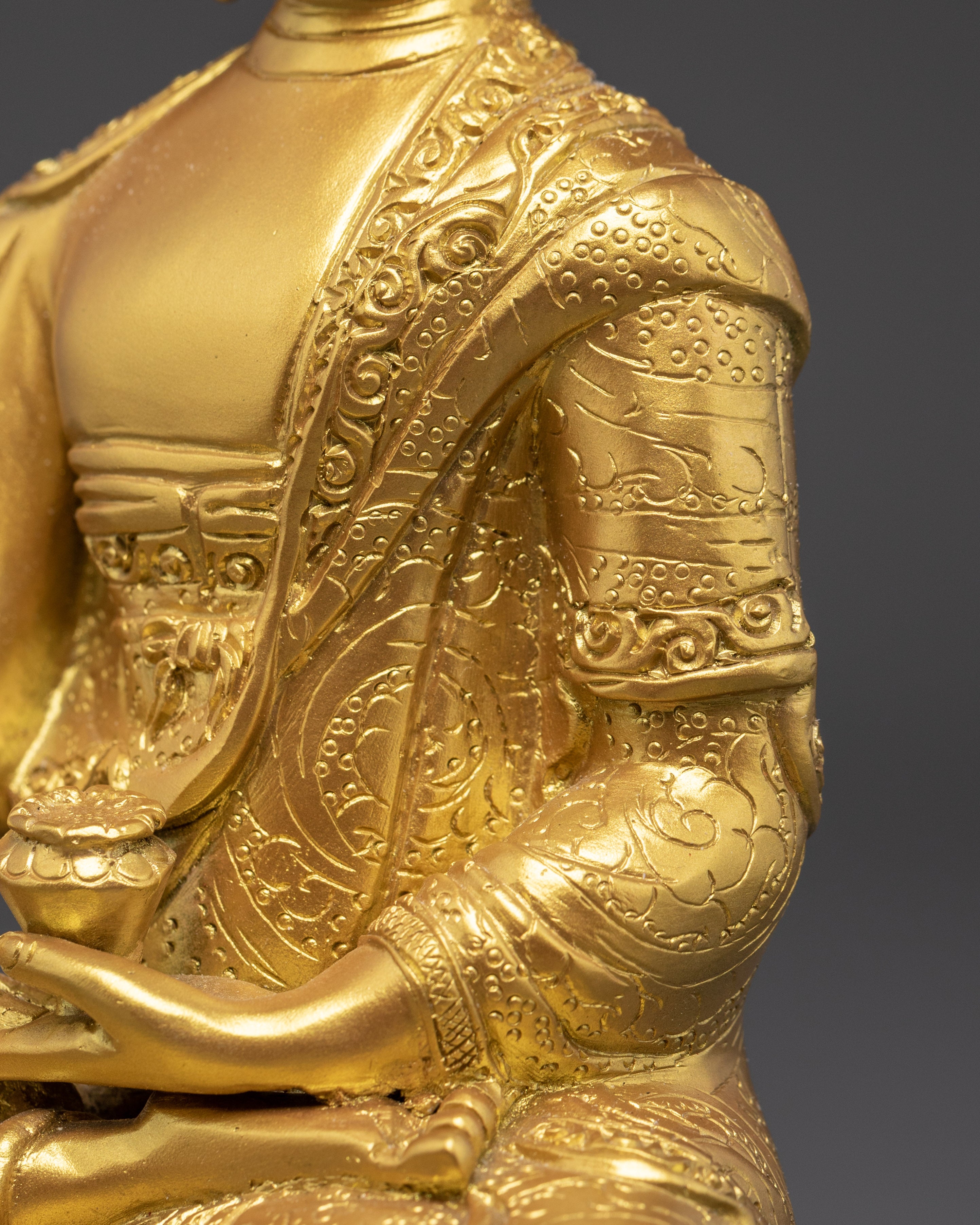 Tibetan Sculpture of Shakyamuni Buddha | Handcrafted Gold Buddha Statue