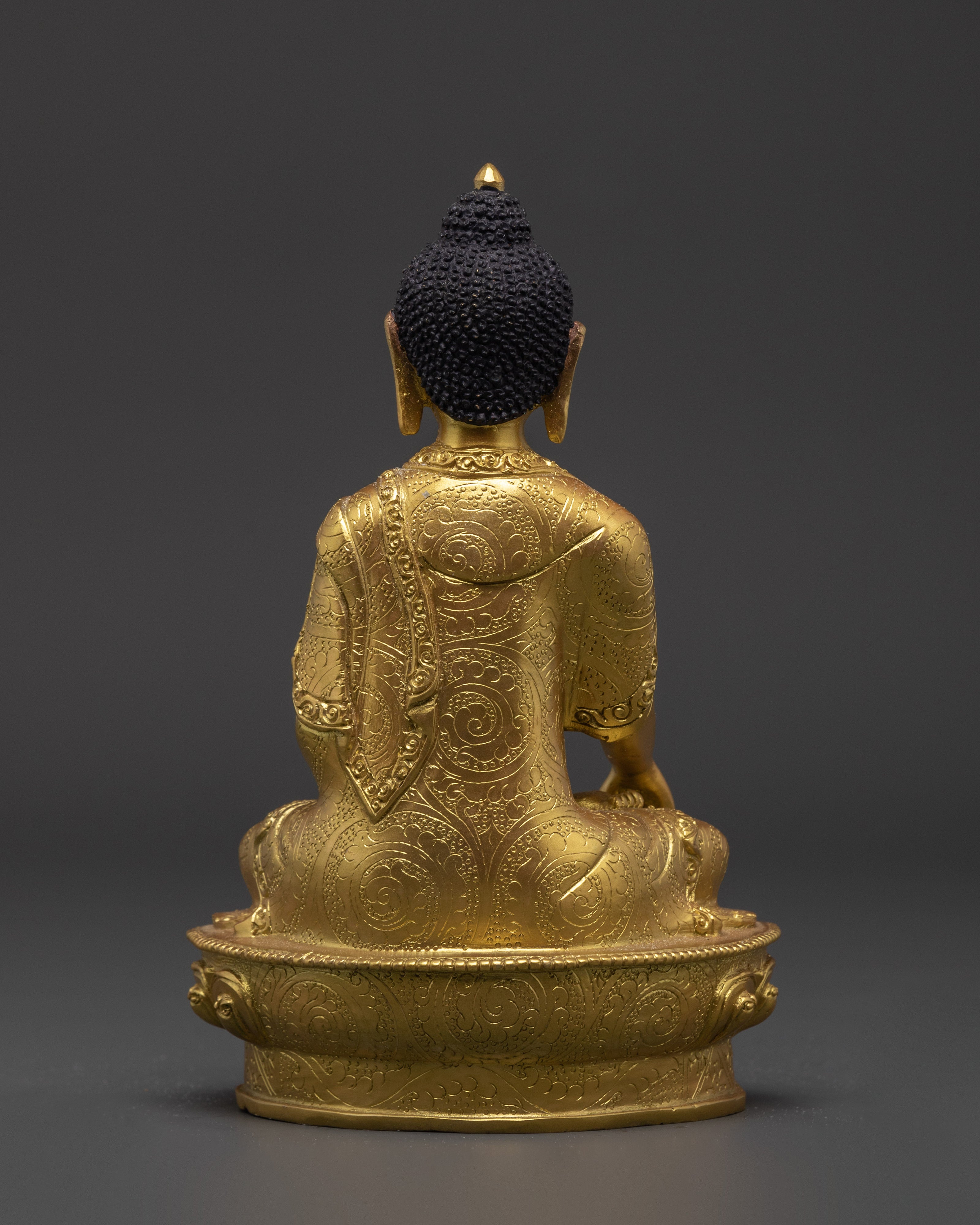 Tibetan Sculpture of Shakyamuni Buddha | Handcrafted Gold Buddha Statue
