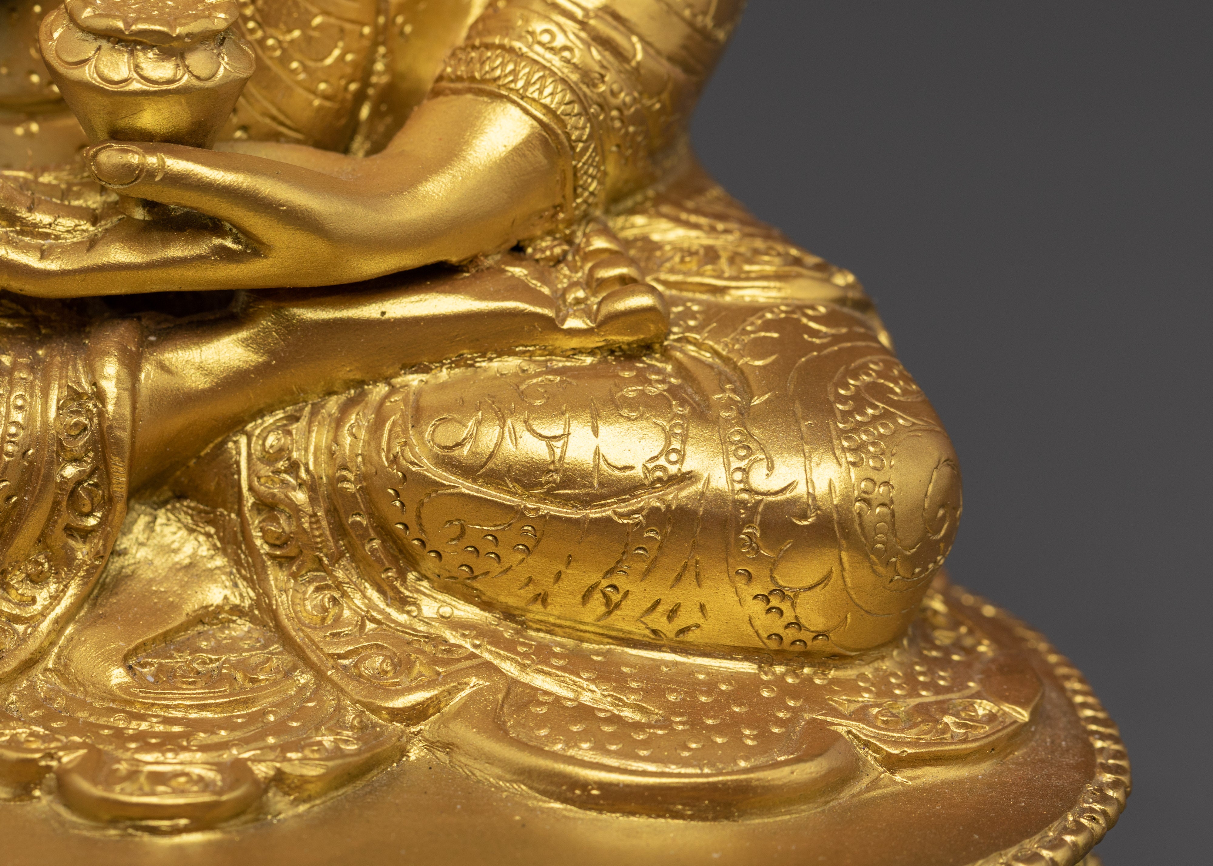 Tibetan Sculpture of Shakyamuni Buddha | Handcrafted Gold Buddha Statue
