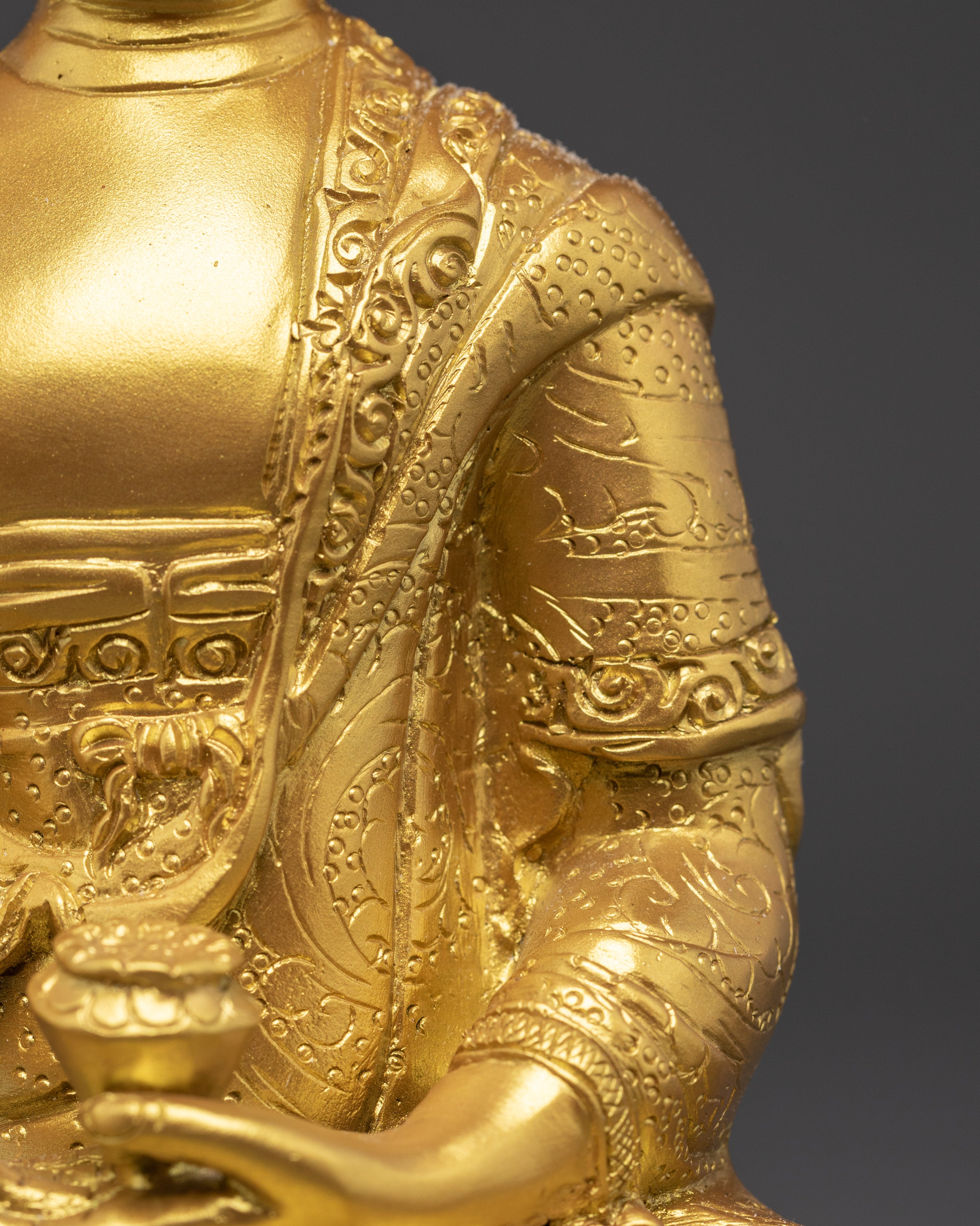Tibetan Sculpture of Shakyamuni Buddha | Handcrafted Gold Buddha Statue