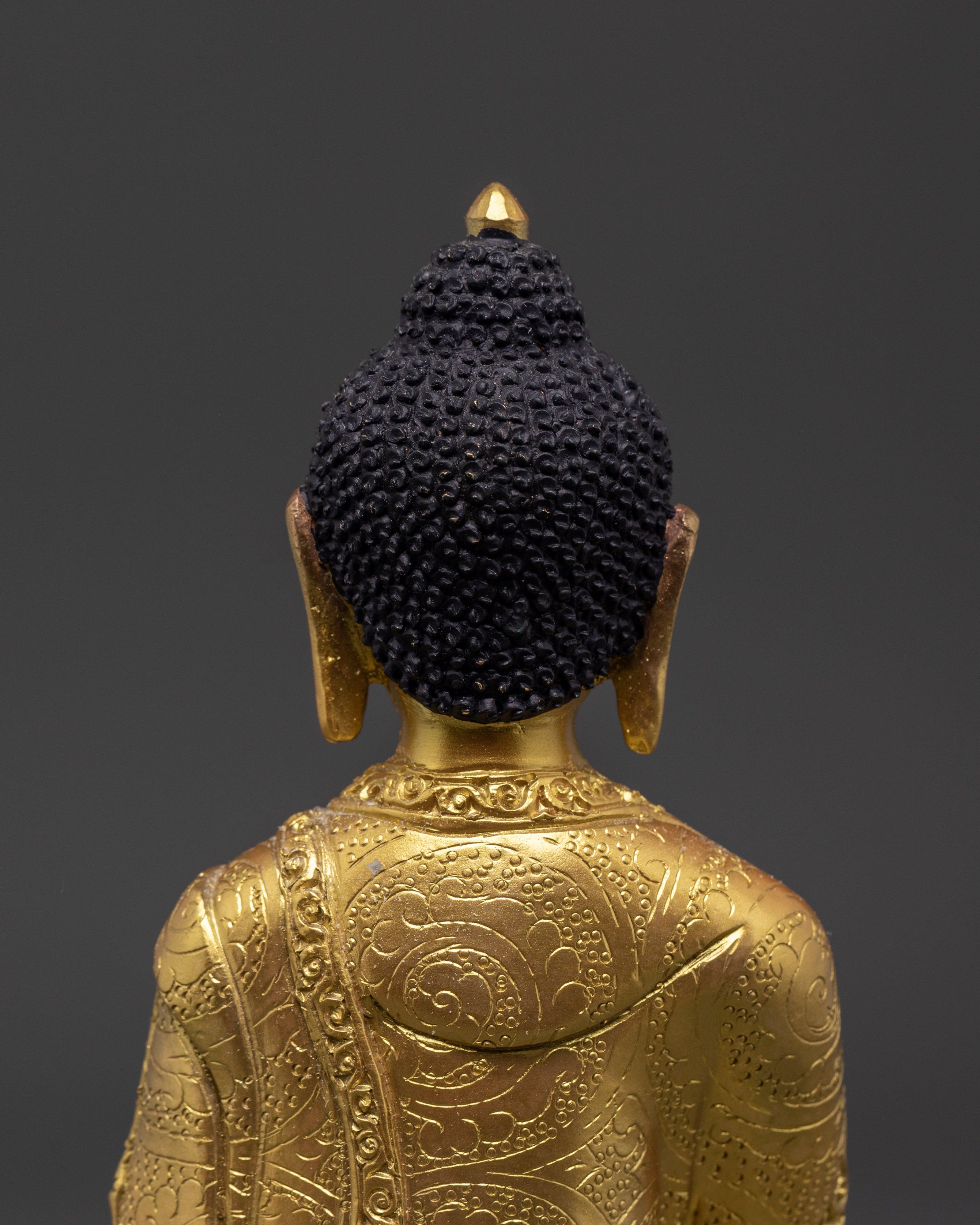 Tibetan Sculpture of Shakyamuni Buddha | Handcrafted Gold Buddha Statue