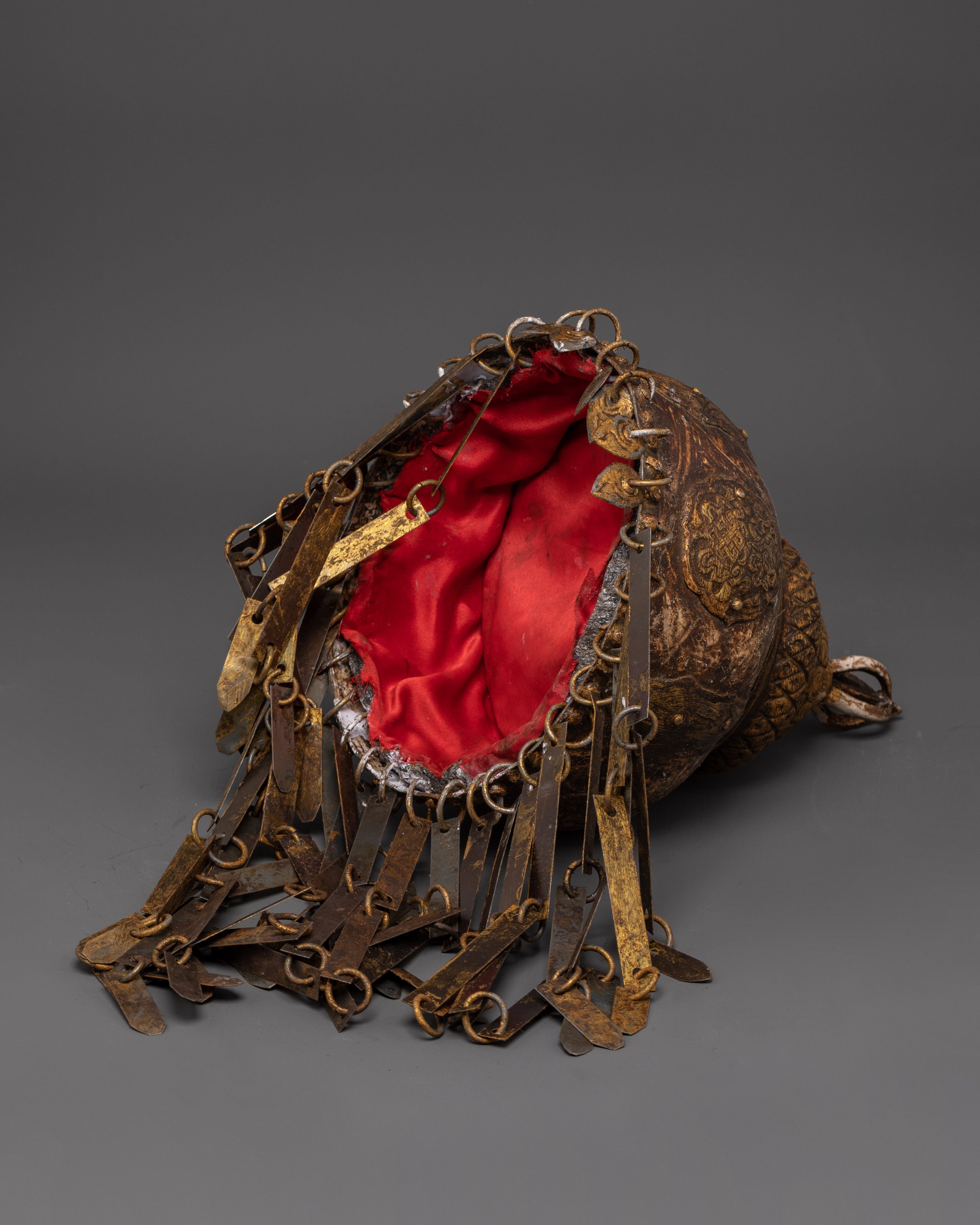 Tibetan Ritual Crown | Handcrafted Iron and Acrylic Ceremonial Headdress