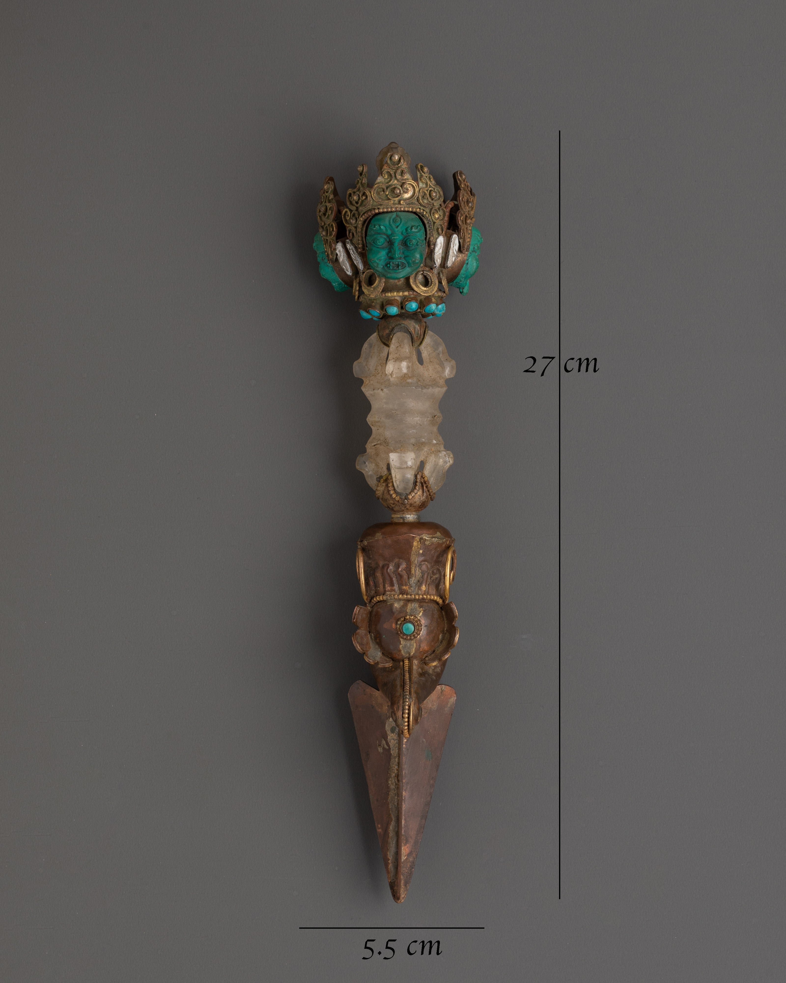 Tibetan Iron Kila Dagger | Handcrafted Ritual Tantric Tool