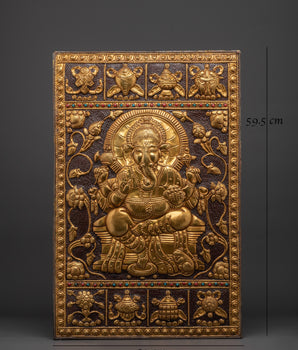 Handcrafted Brass Ganesha Wall Hanging for Spiritual Home Decor