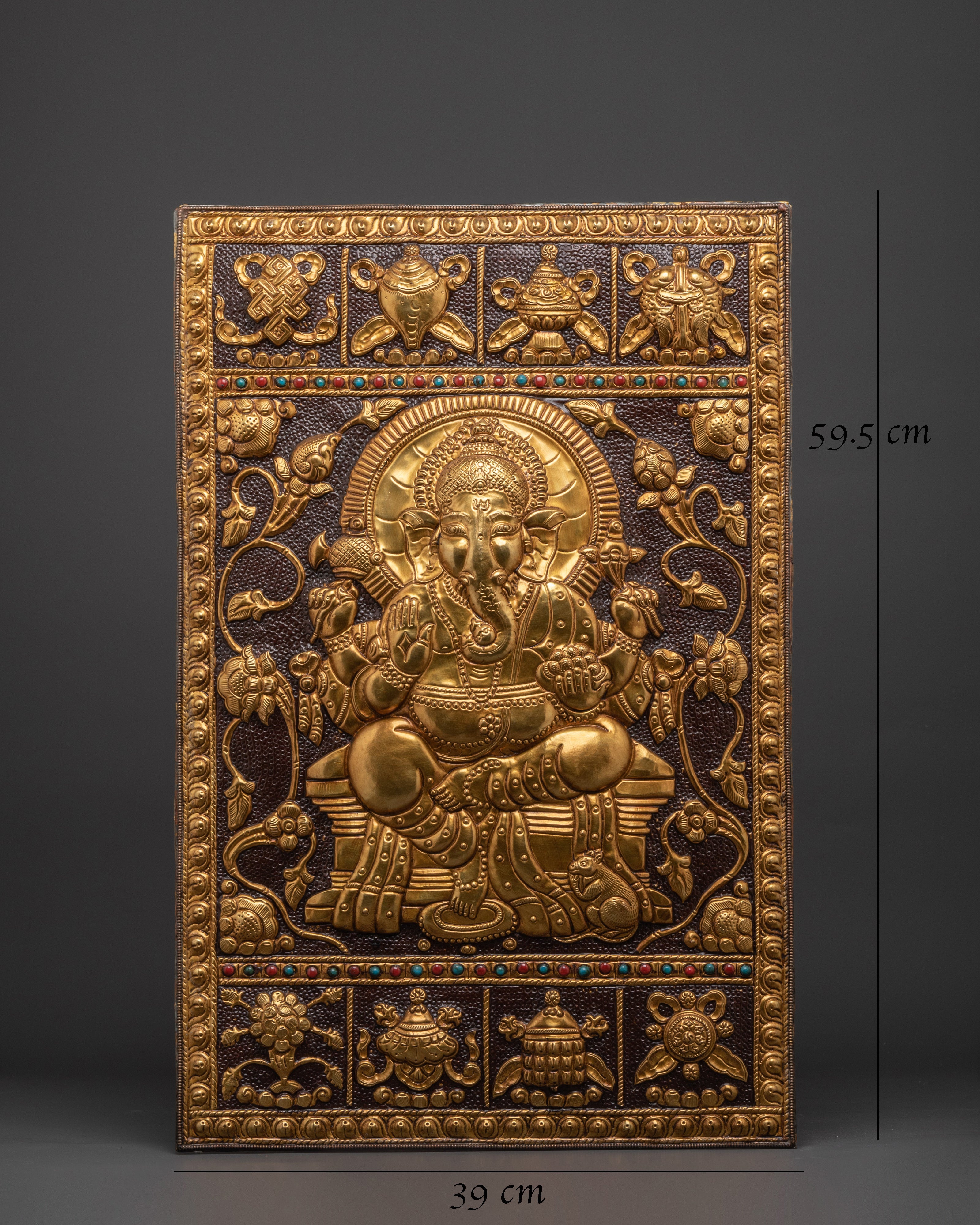 Handcrafted Brass Ganesha Wall Hanging for Spiritual Home Decor