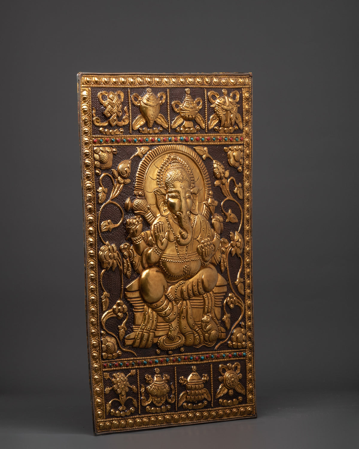 Handcrafted Brass Ganesha Wall Hanging for Spiritual Home Decor