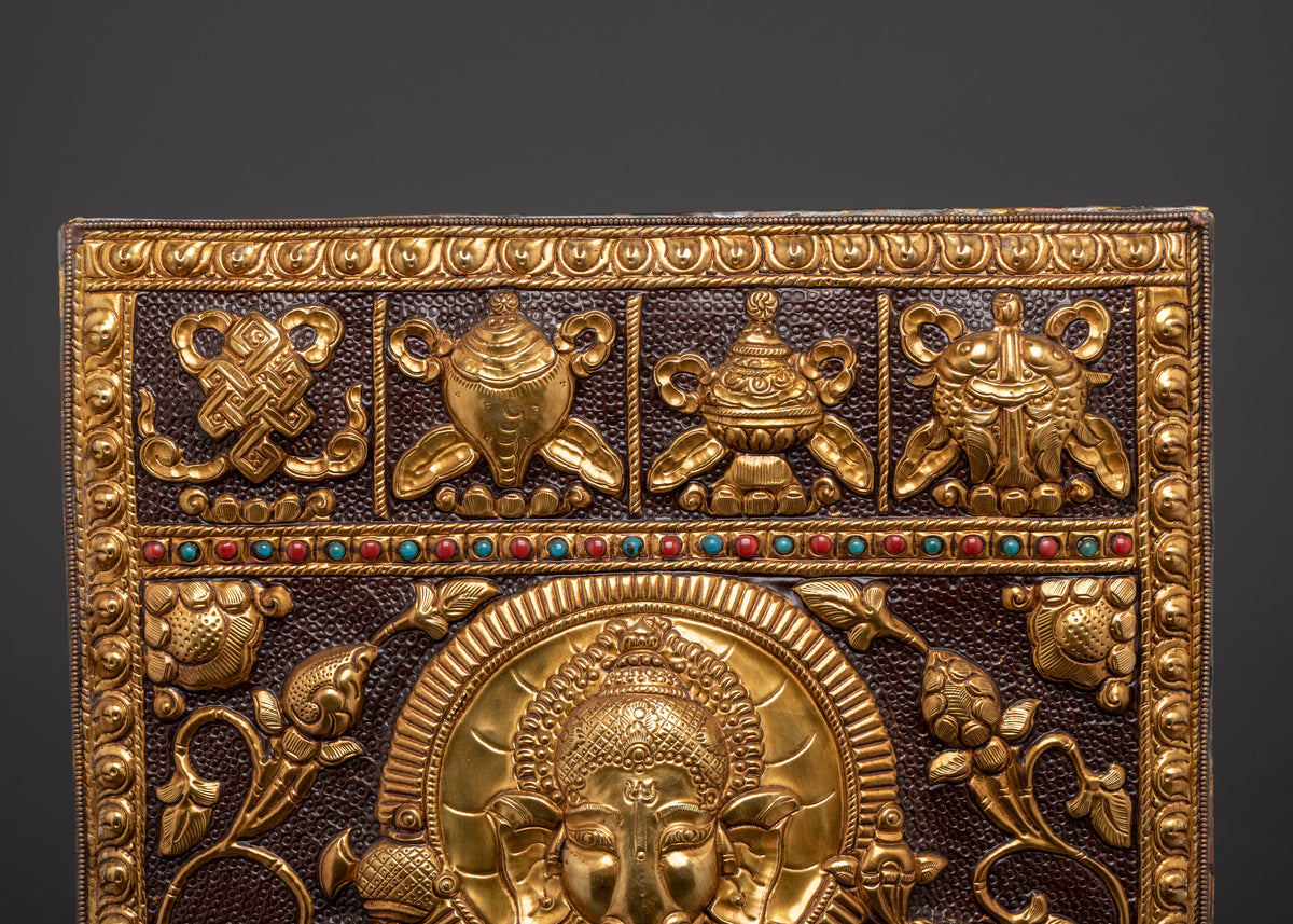 Handcrafted Brass Ganesha Wall Hanging for Spiritual Home Decor