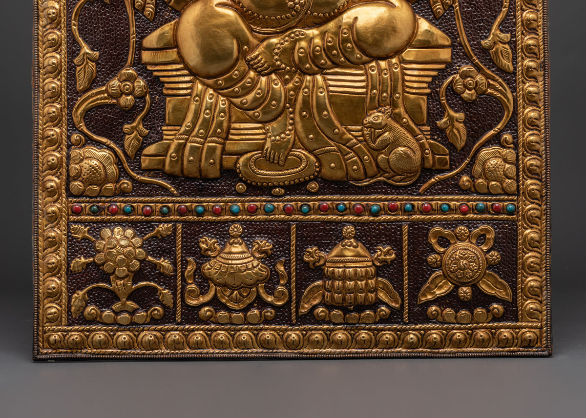 Handcrafted Brass Ganesha Wall Hanging for Spiritual Home Decor