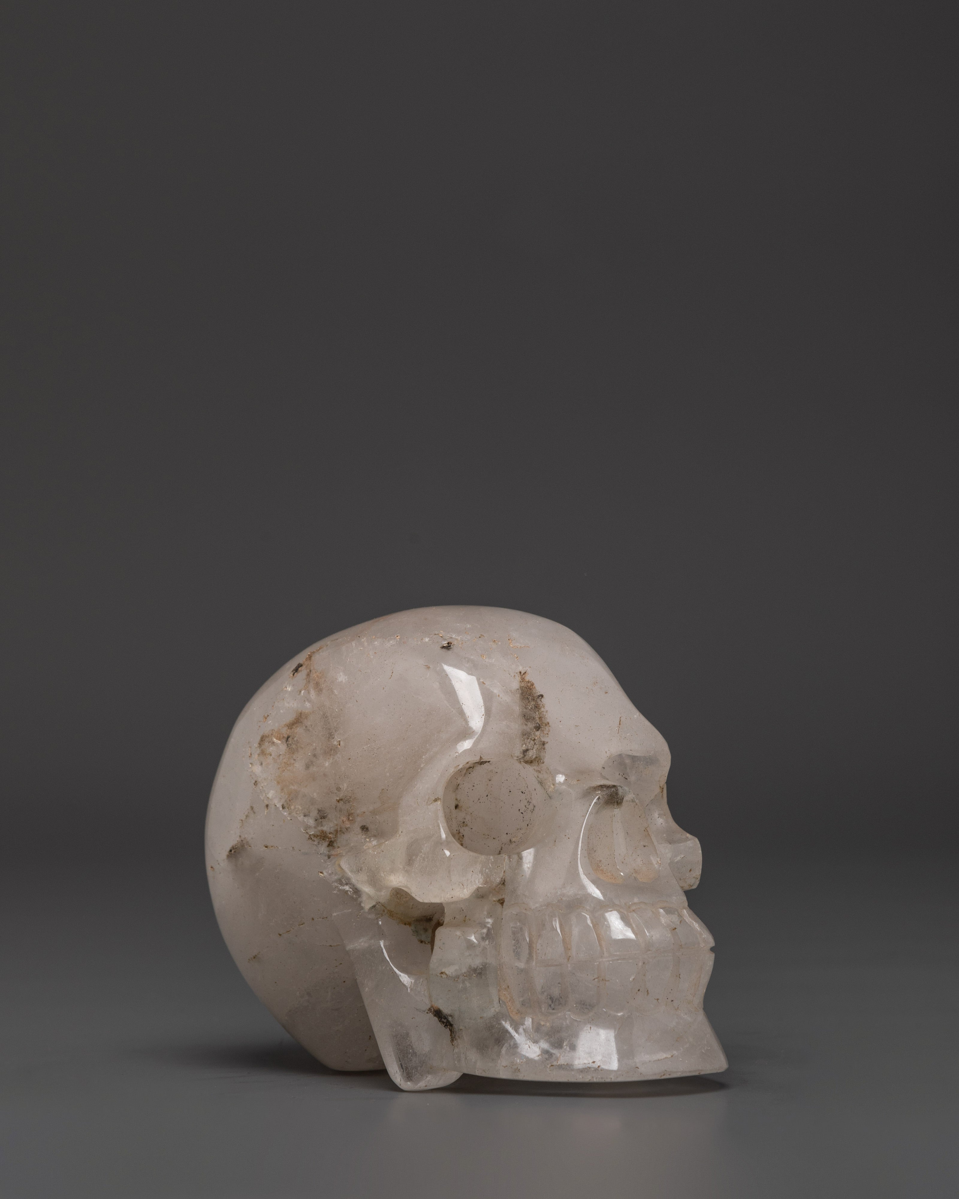 Crystal Skull Head Carving | Clear Quartz Crystal Skull