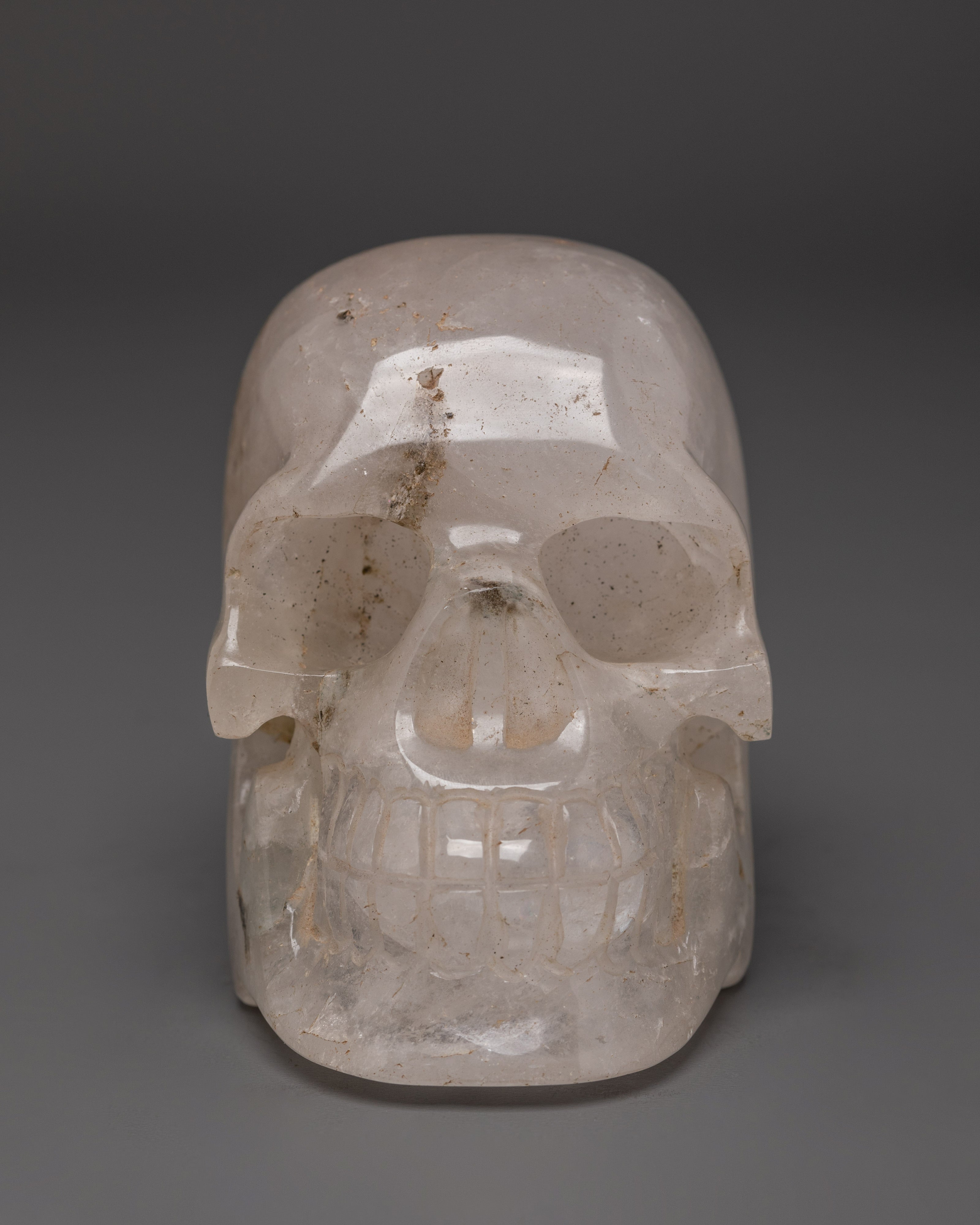 Crystal Skull Head Carving | Clear Quartz Crystal Skull