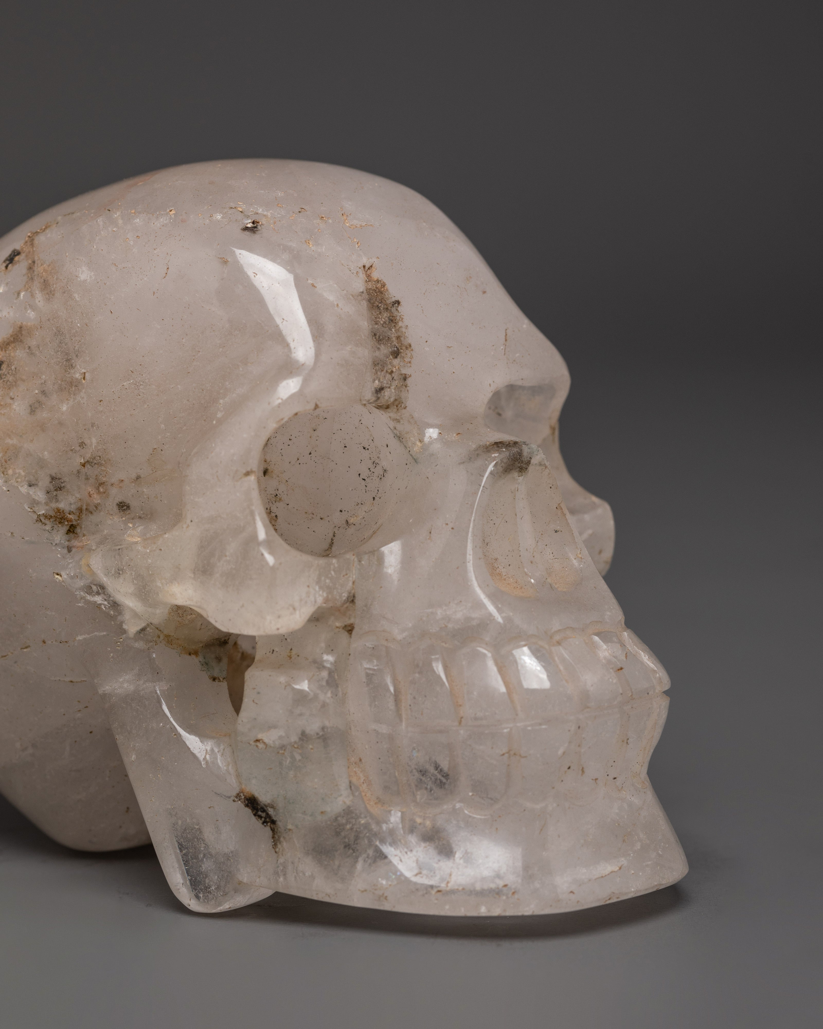 Crystal Skull Head Carving | Clear Quartz Crystal Skull