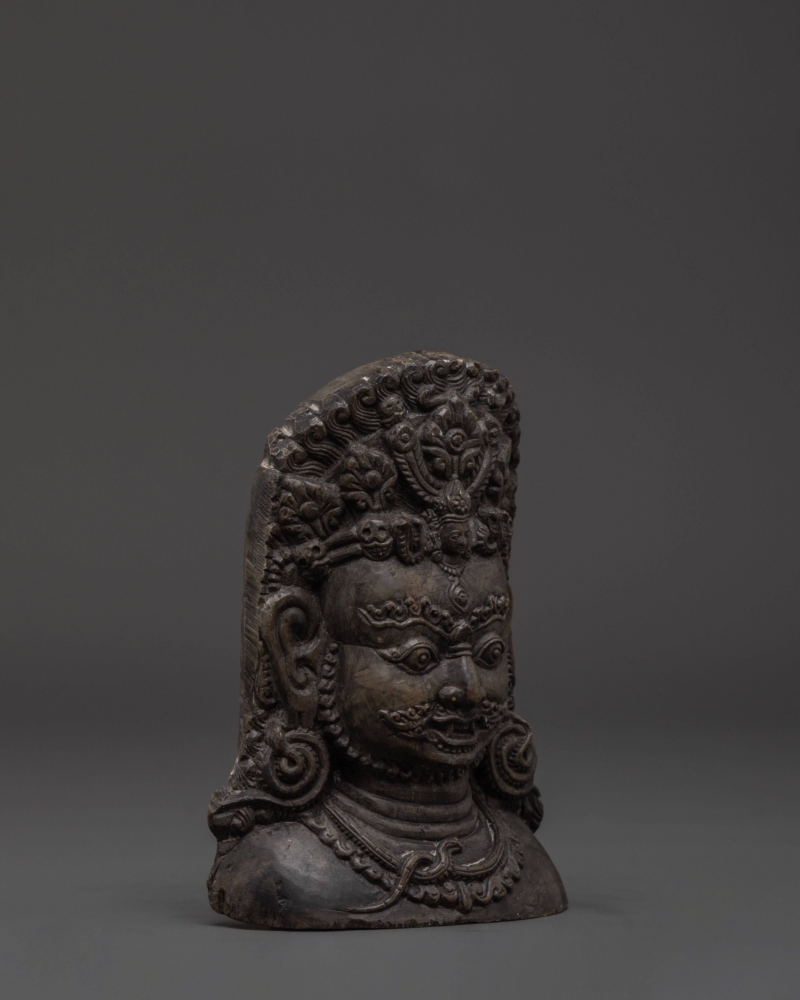 Bhairava Decor | Handcrafted Stone Hindu Deity Sculpture