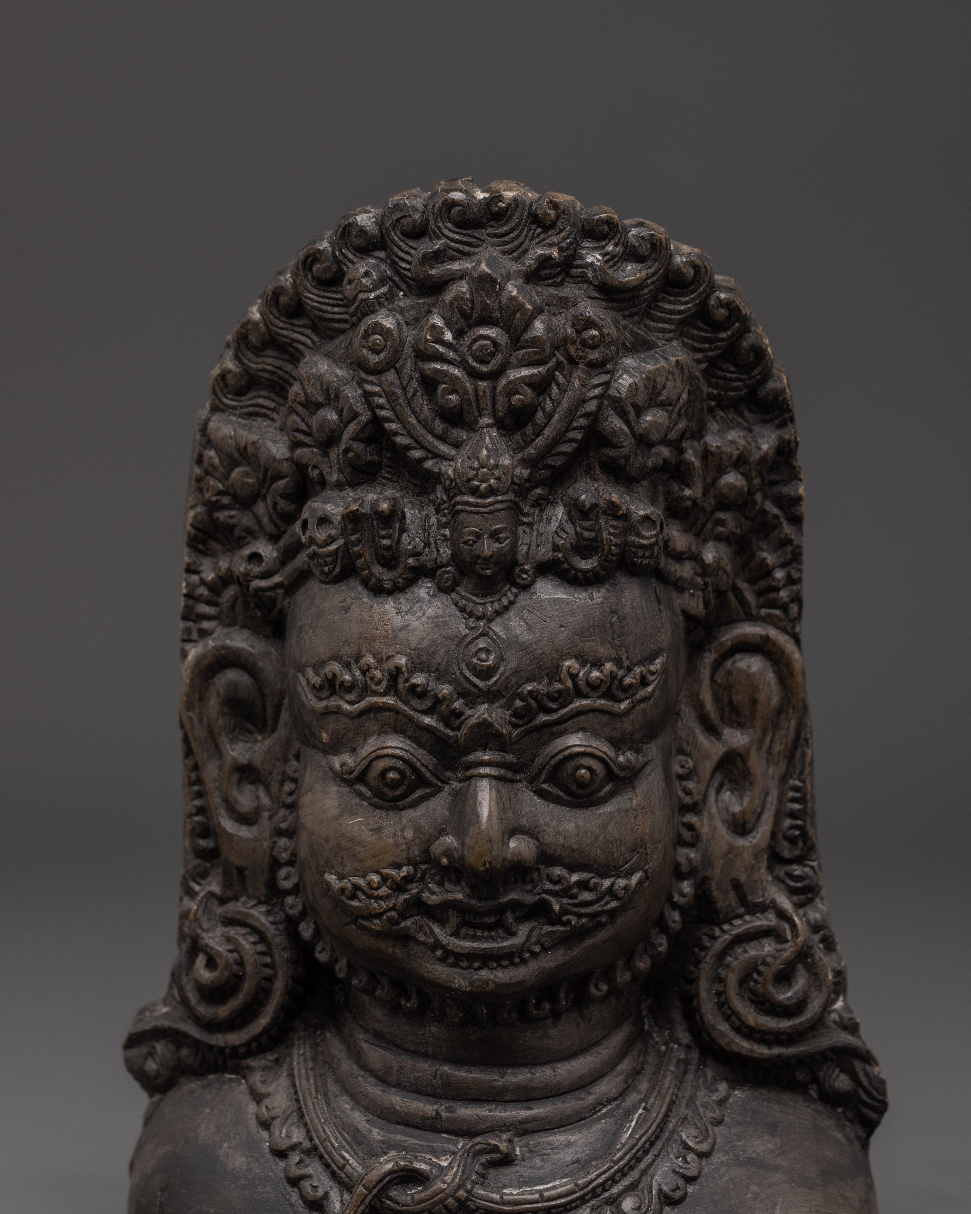 Bhairava Decor | Handcrafted Stone Hindu Deity Sculpture