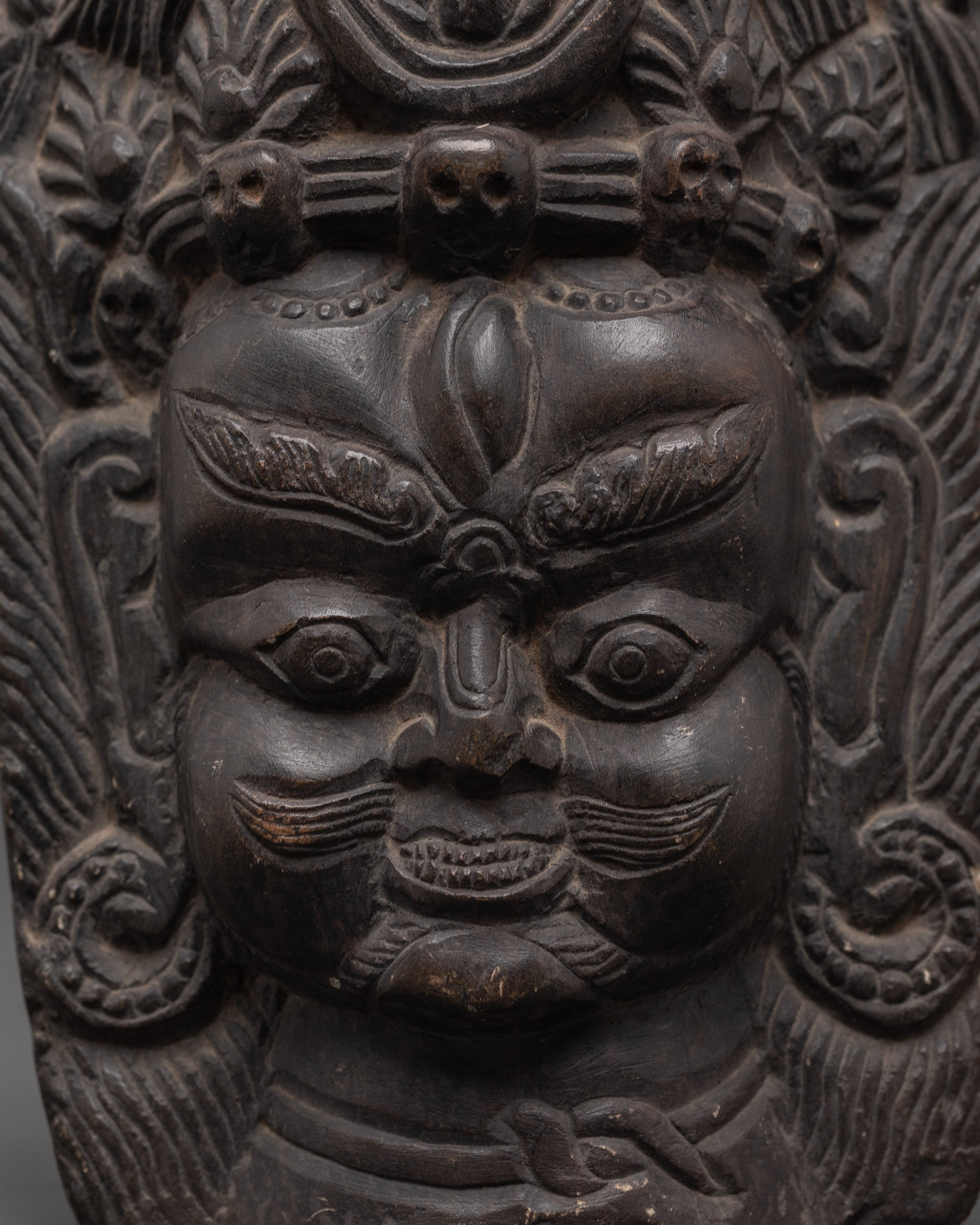 Bhairava Stone Carving | Handcrafted Tibetan Bhairava Head