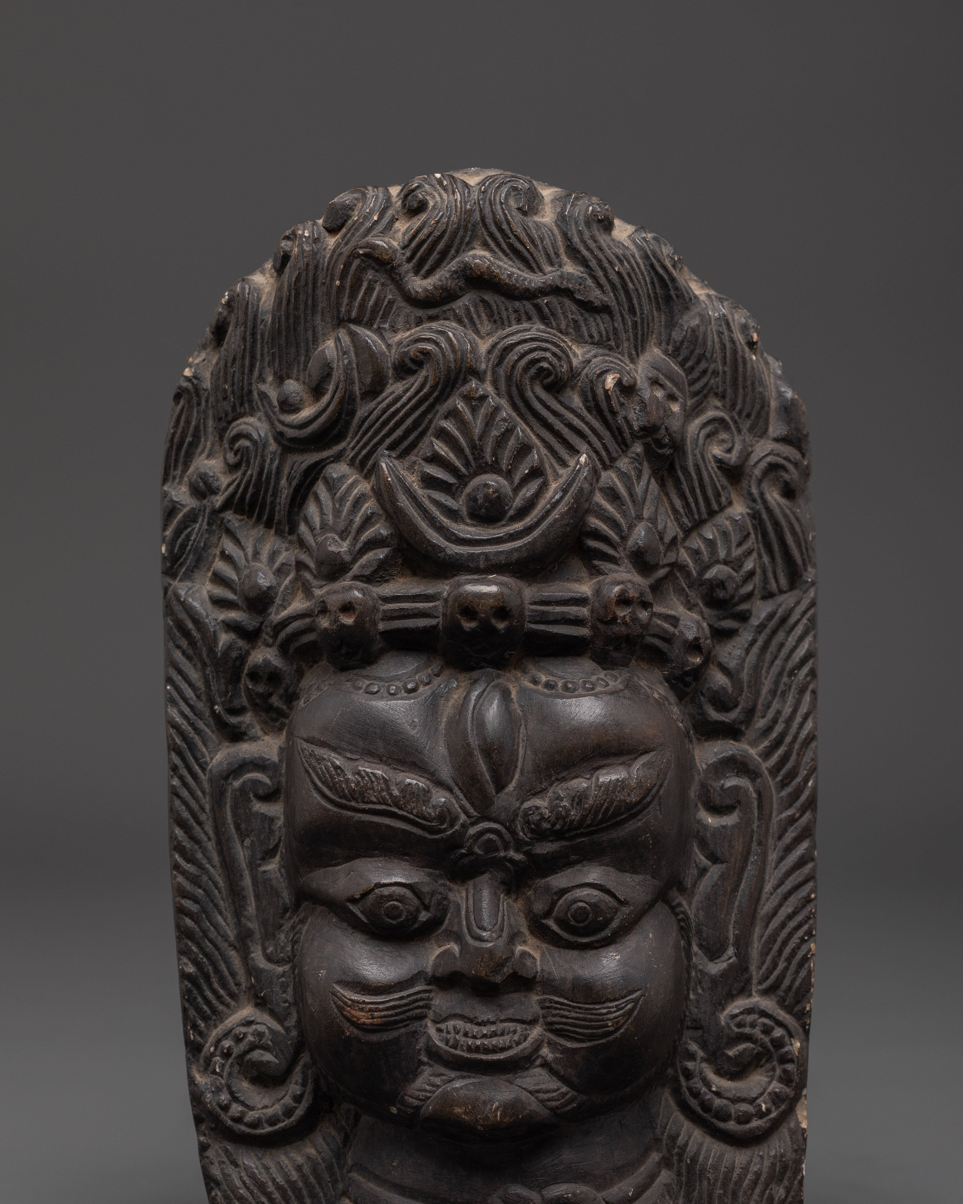 Bhairava Stone Carving | Handcrafted Tibetan Bhairava Head