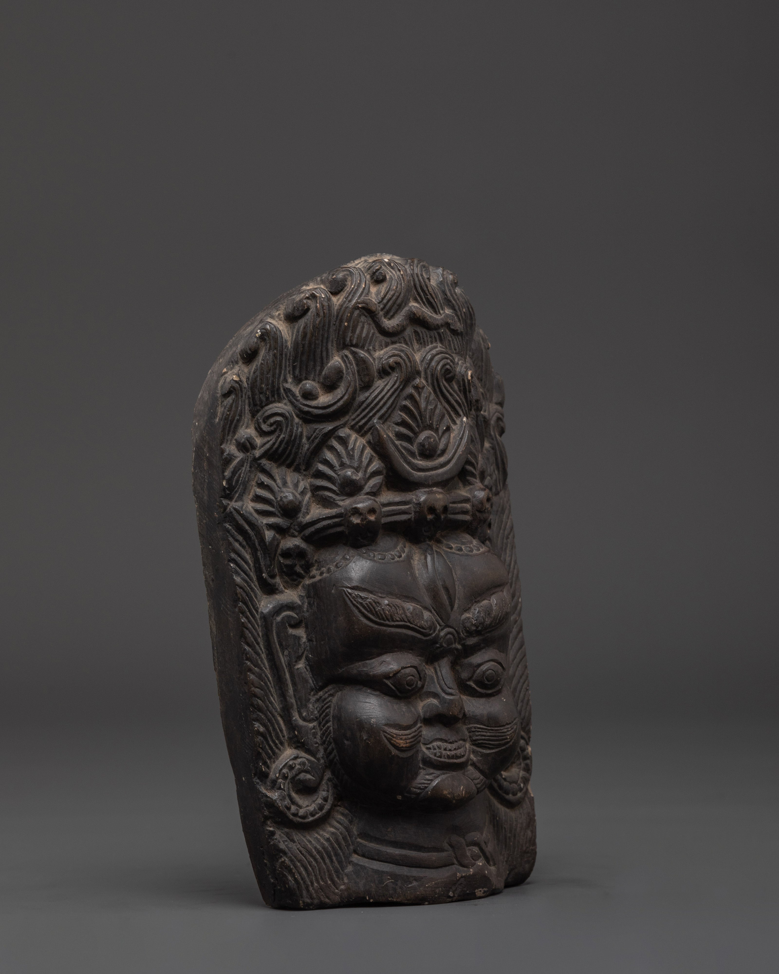 Bhairava Stone Carving | Handcrafted Tibetan Bhairava Head
