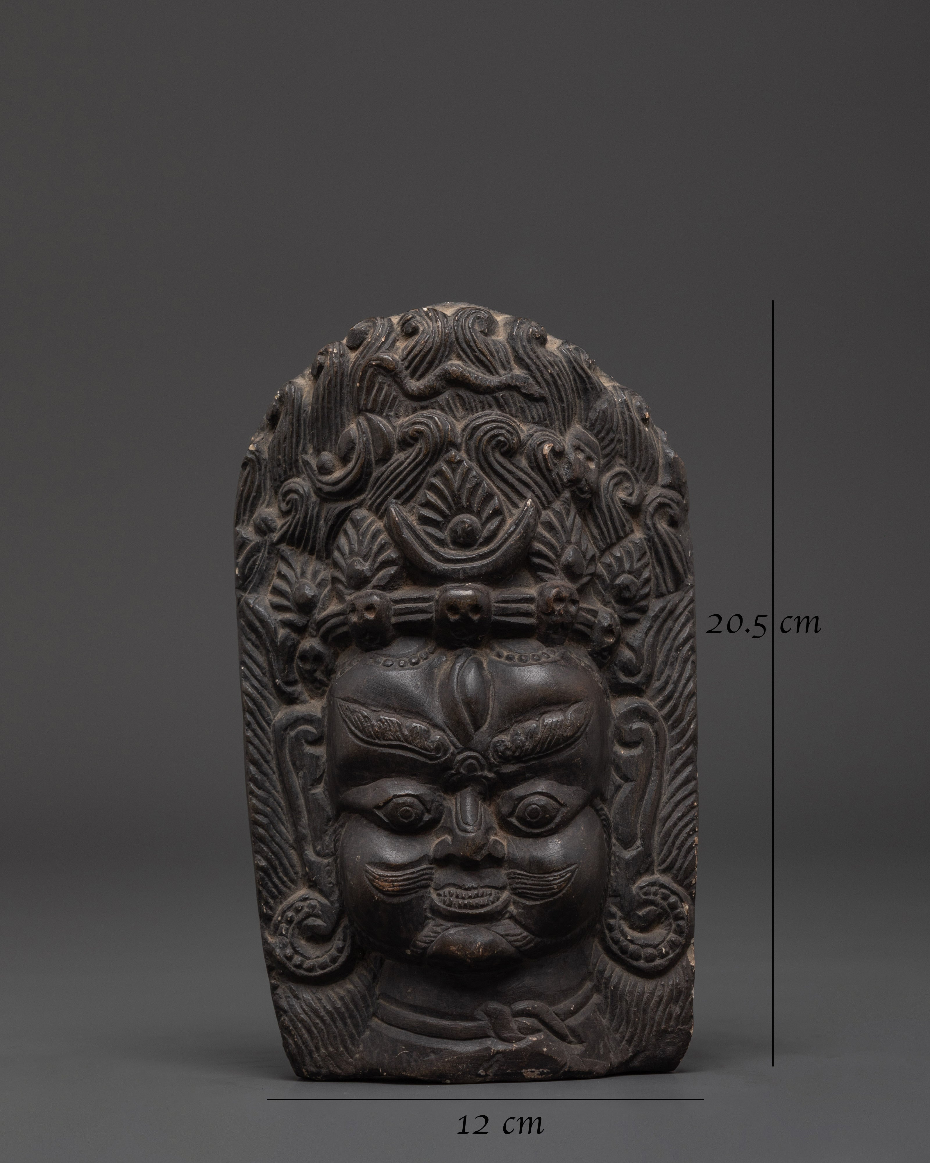 Bhairava Stone Carving | Handcrafted Tibetan Bhairava Head