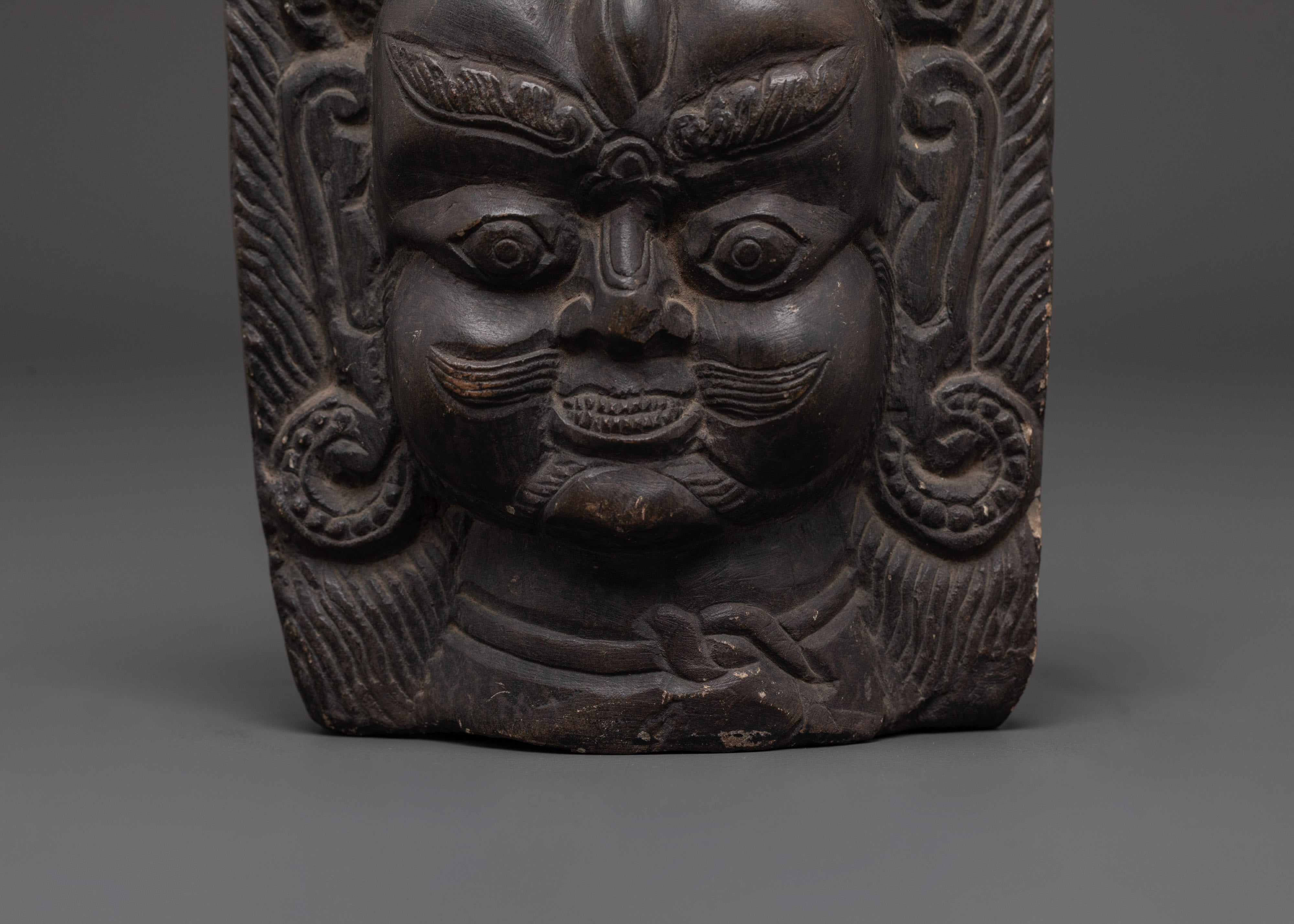 Bhairava Stone Carving | Handcrafted Tibetan Bhairava Head