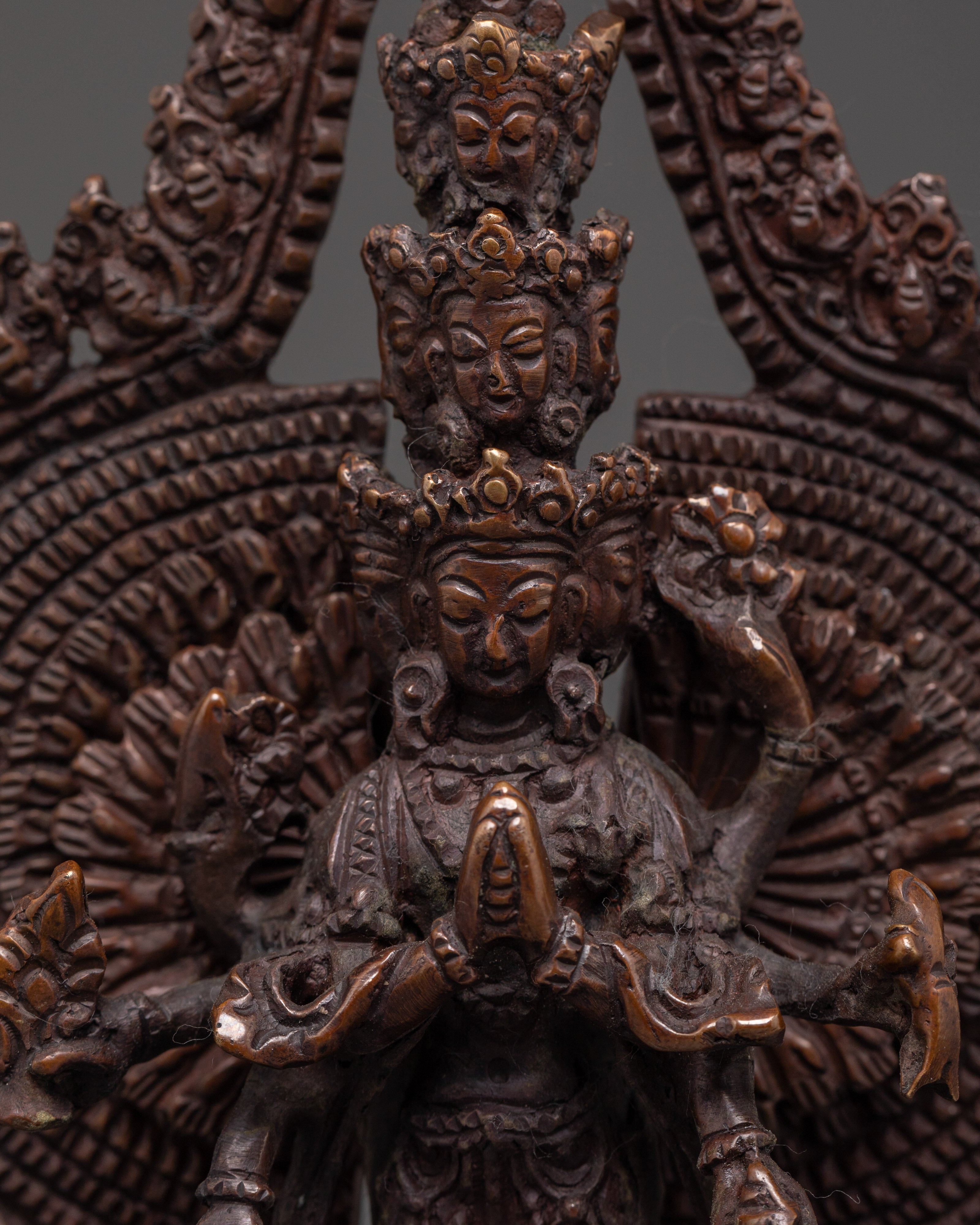 Exquisite 1000 Armed Chenresig Statue | Tibetan Avalokiteshvara