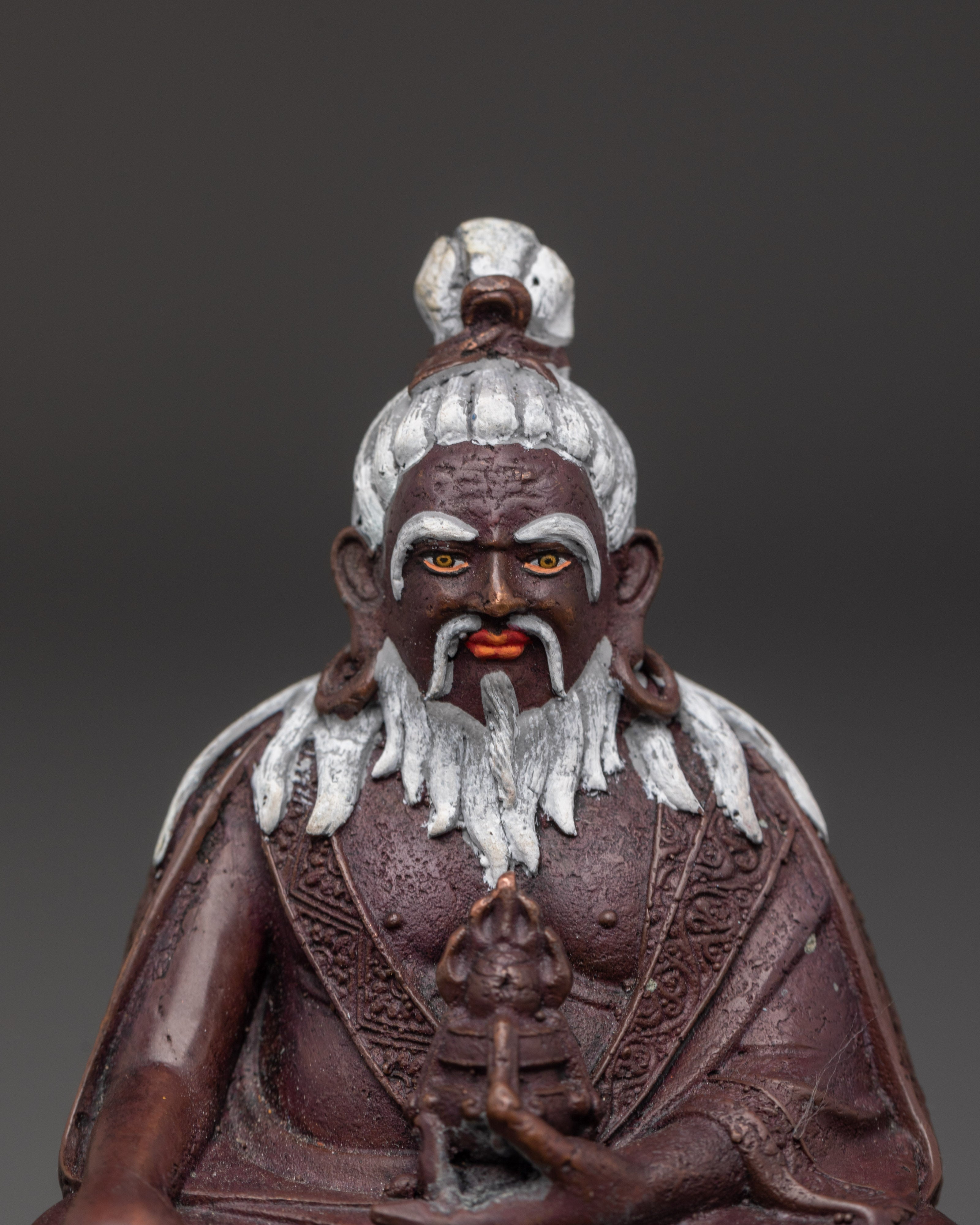 Buddhist Master Thang Tong Gyalpo Statue | Oxidized Copper Sculpture