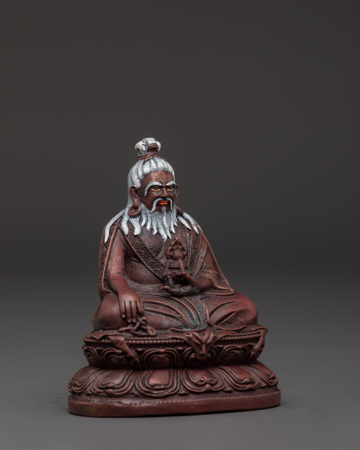 Thang Tong Gyalpo Guru Statue | Oxidized Copper Buddhist Master Sculpture