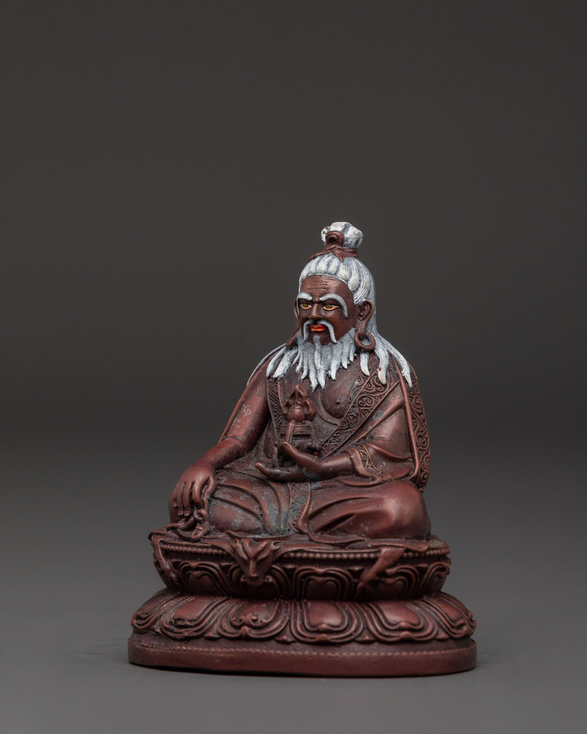 Thang Tong Gyalpo Guru Statue | Oxidized Copper Buddhist Master Sculpture
