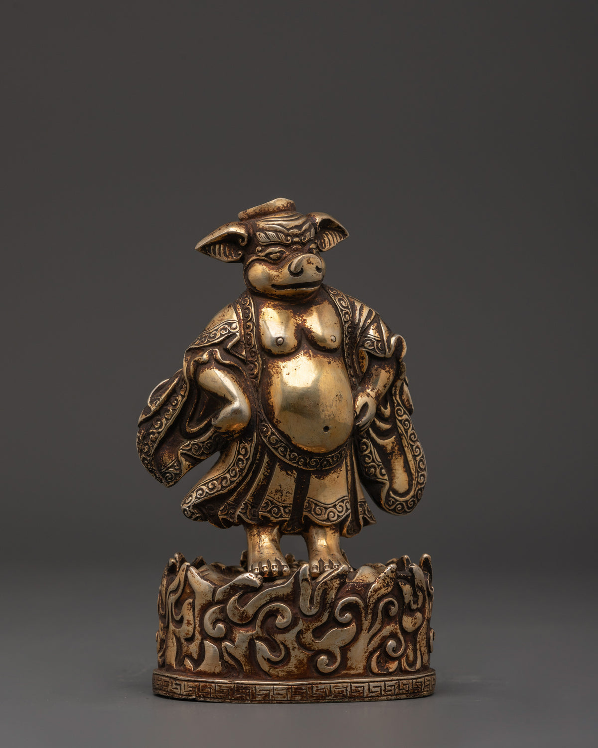 Decorative Pig Figurine | Himalayan Buddhist Artwork