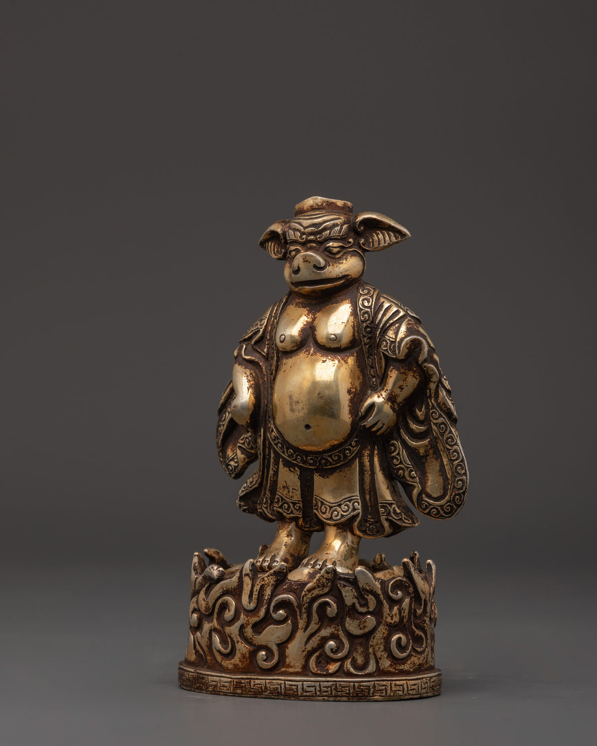 Decorative Pig Figurine | Himalayan Buddhist Artwork