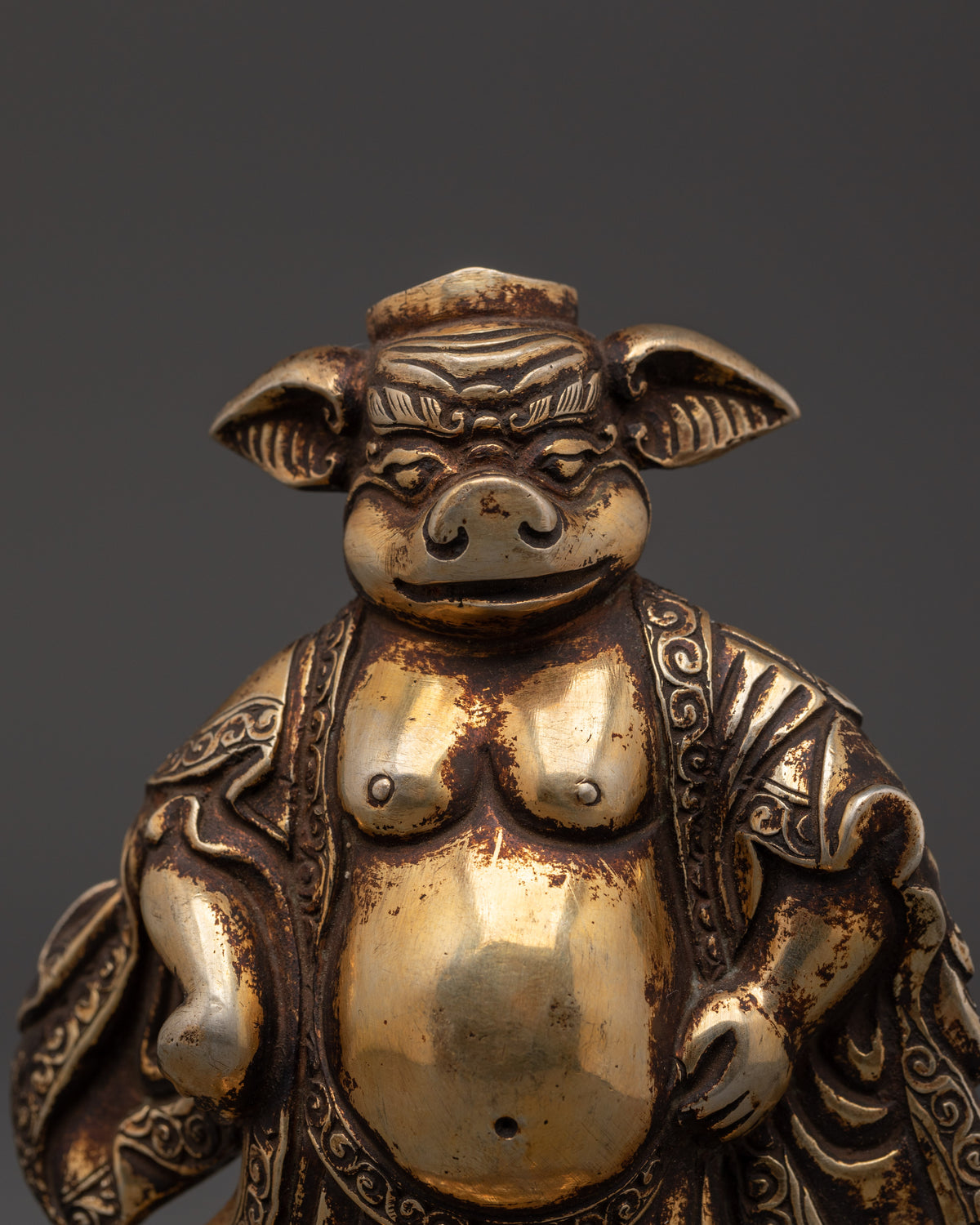 Decorative Pig Figurine | Himalayan Buddhist Artwork