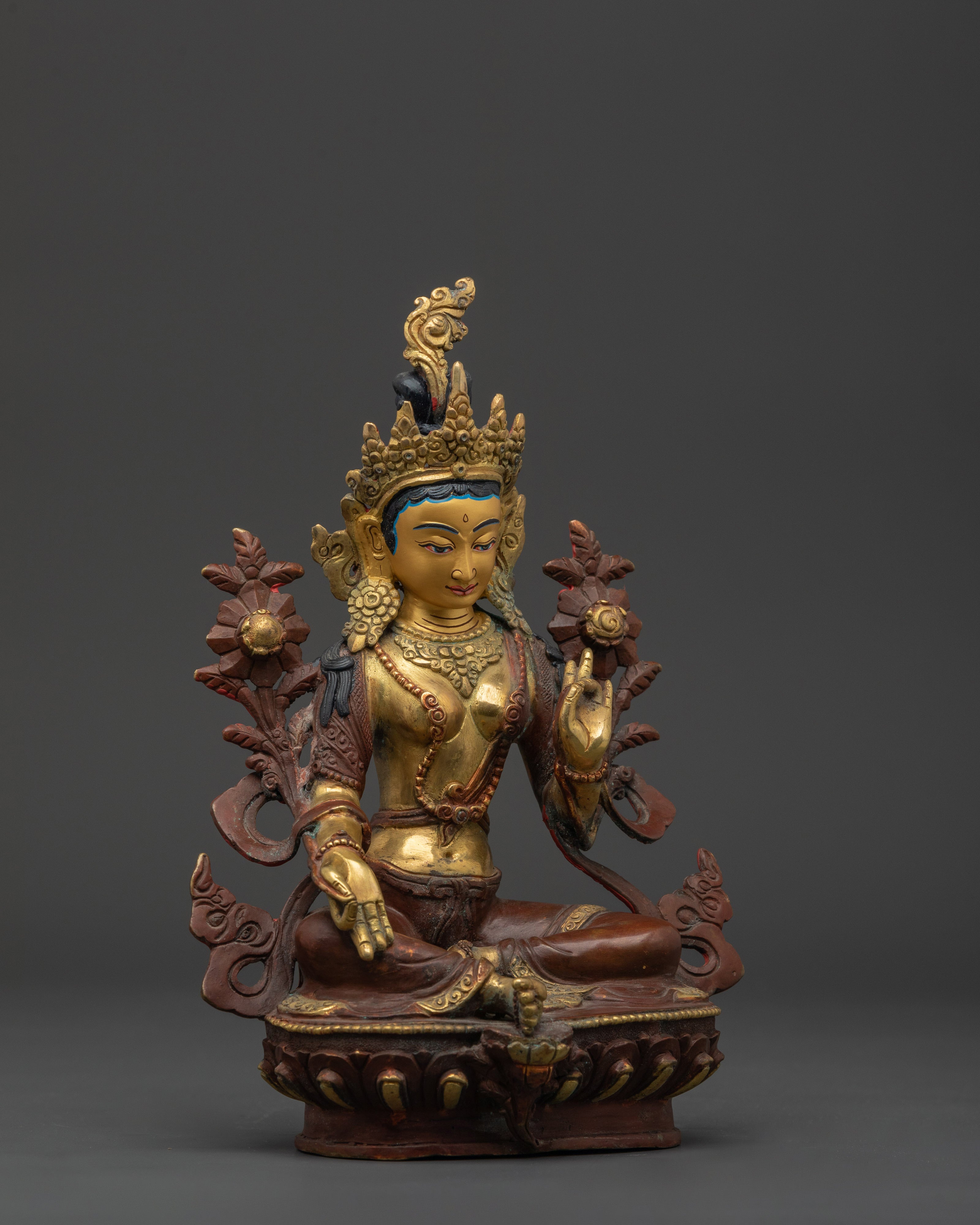Green Tara Female Bodhisattva Statue | Tibetan Goddess of Compassion