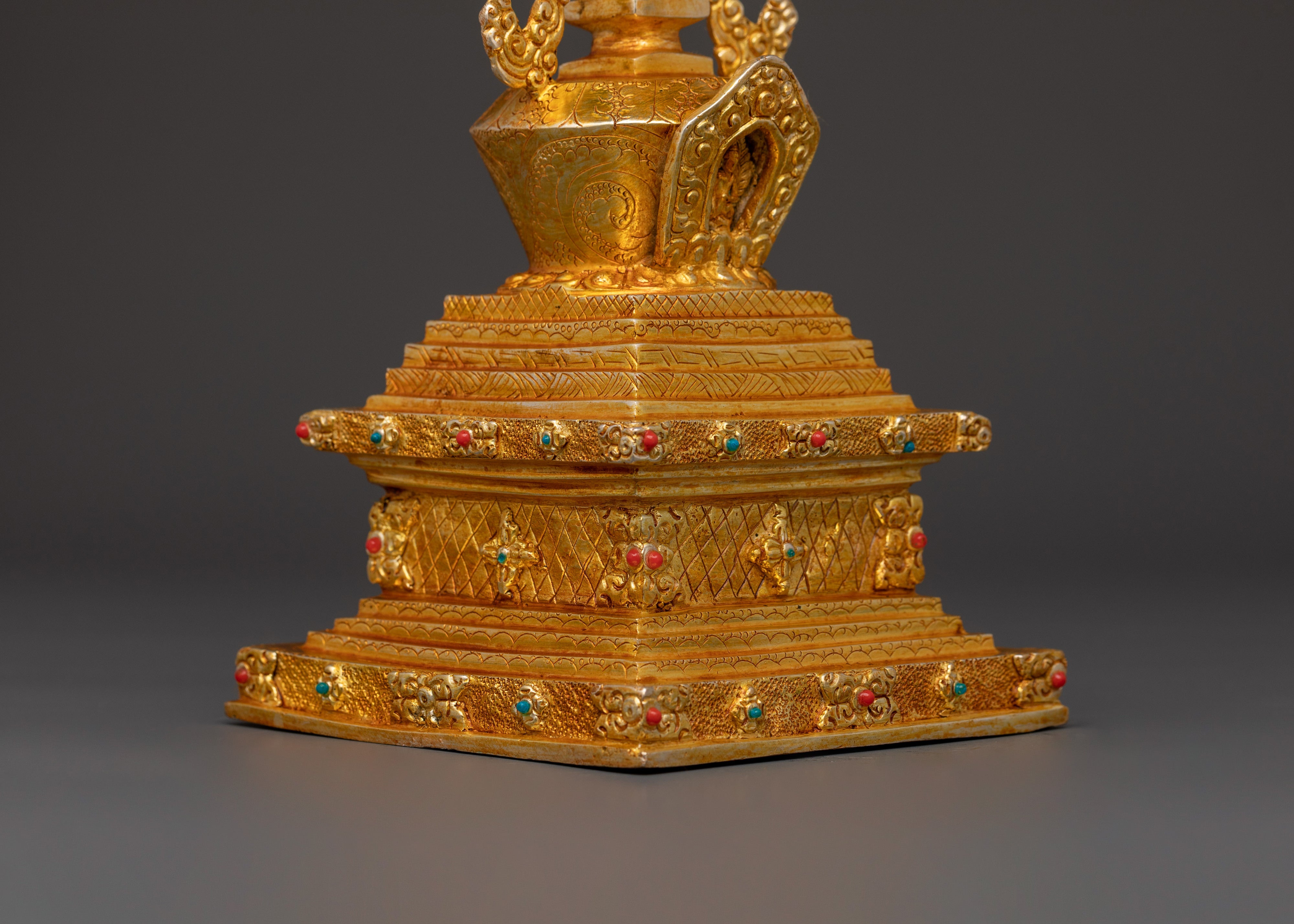 Handmade Tibetan Buddhist Stupa | Shrine Artifact