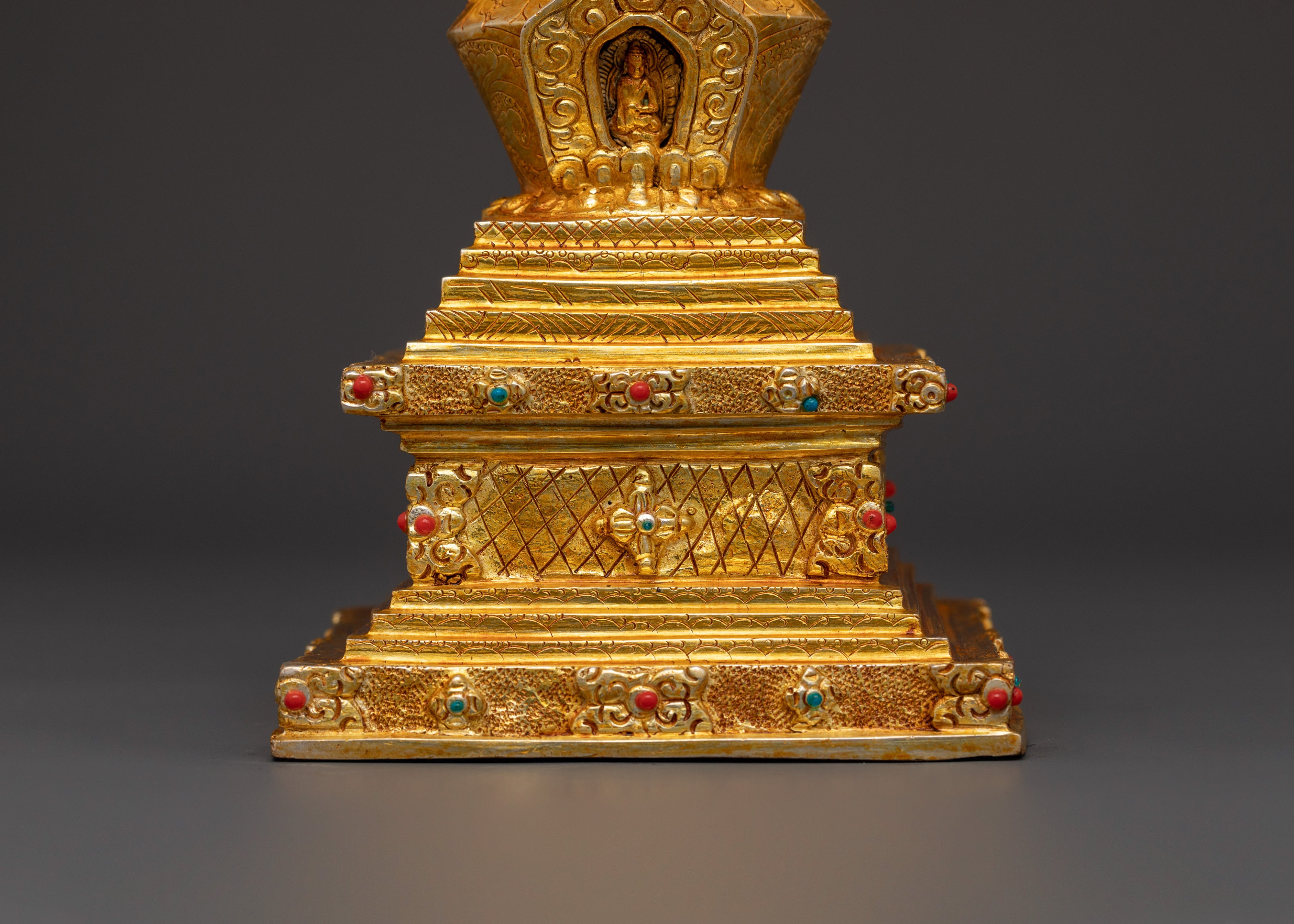 Handmade Tibetan Buddhist Stupa | Shrine Artifact