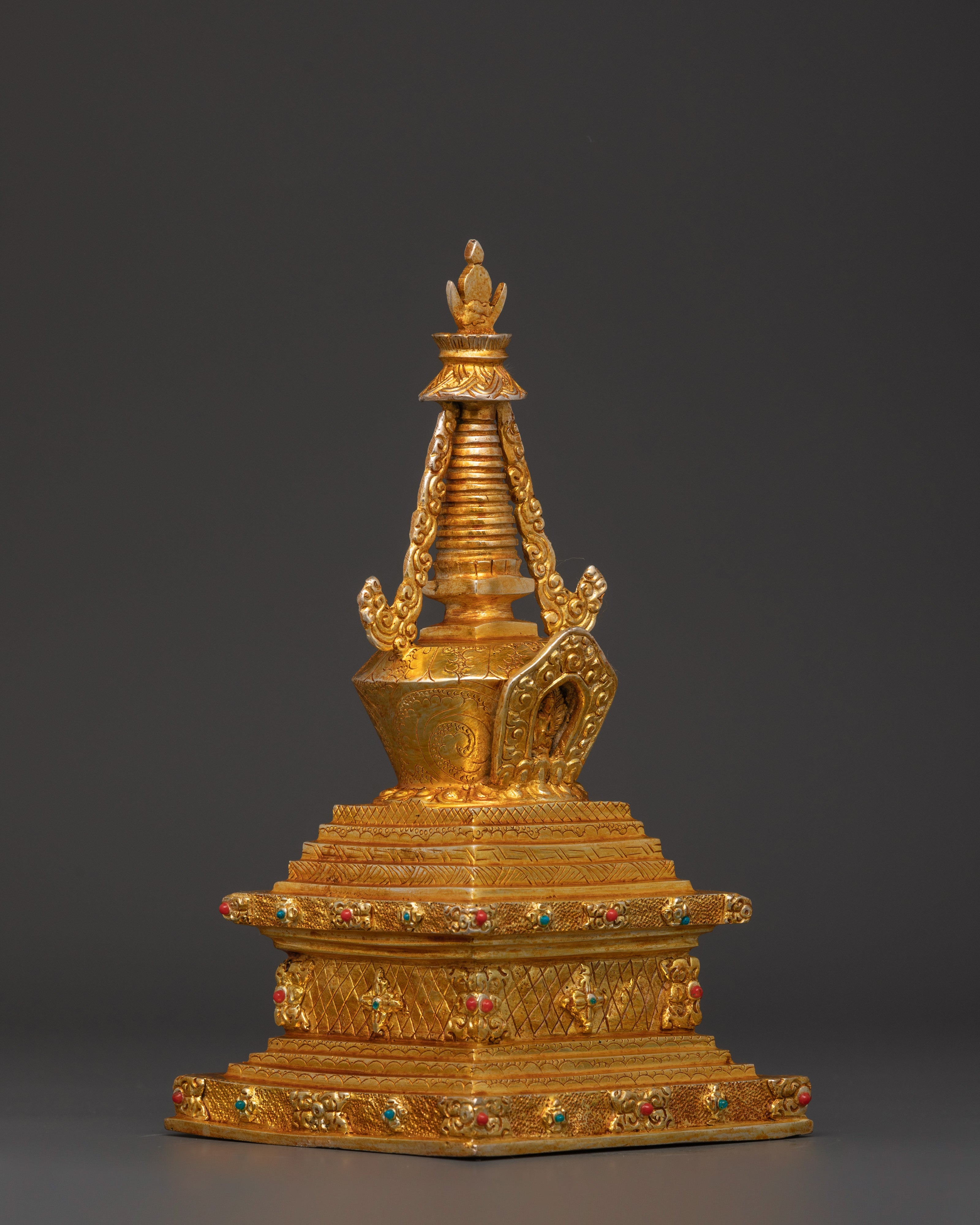 Handmade Tibetan Buddhist Stupa | Shrine Artifact