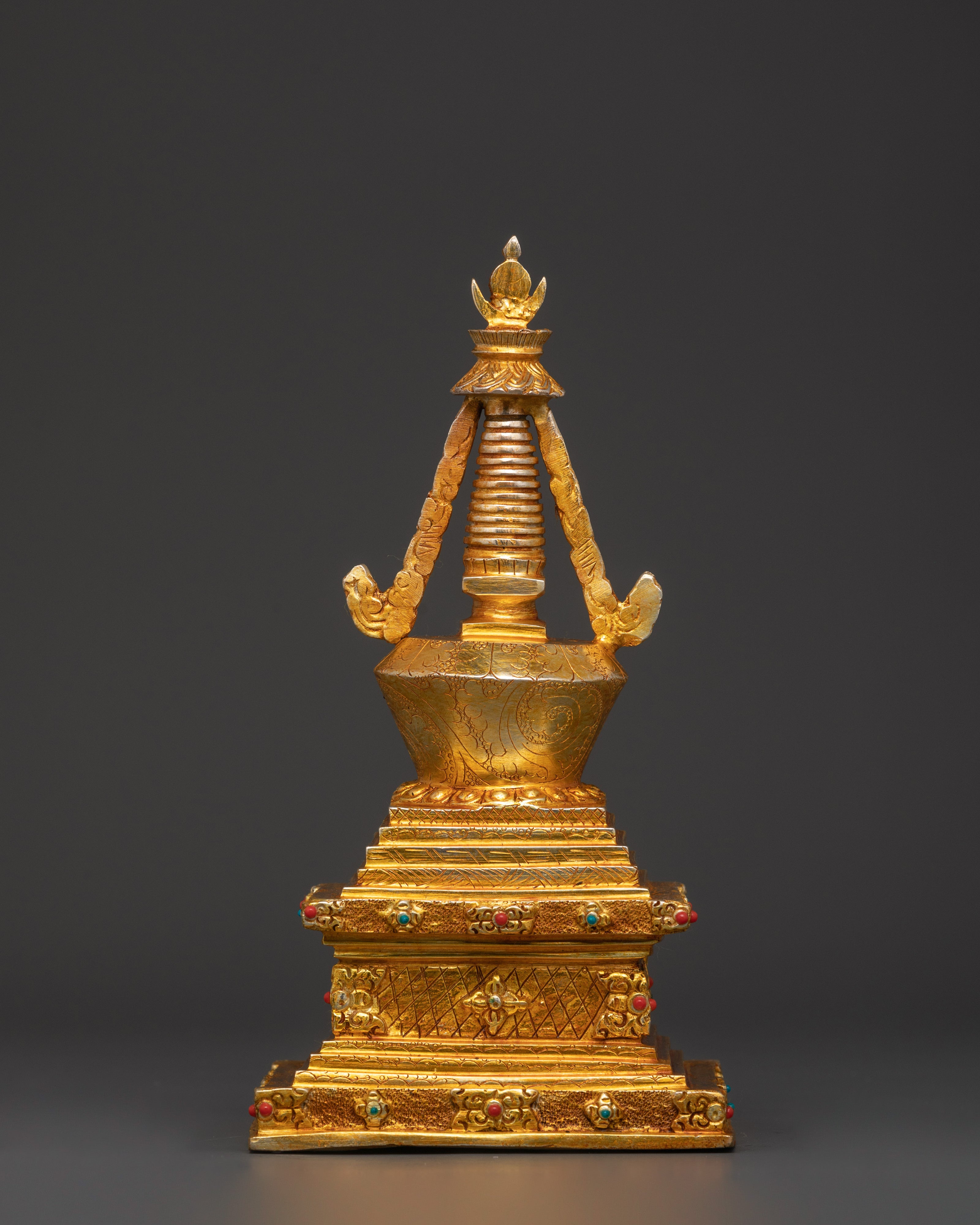 Handmade Tibetan Buddhist Stupa | Shrine Artifact
