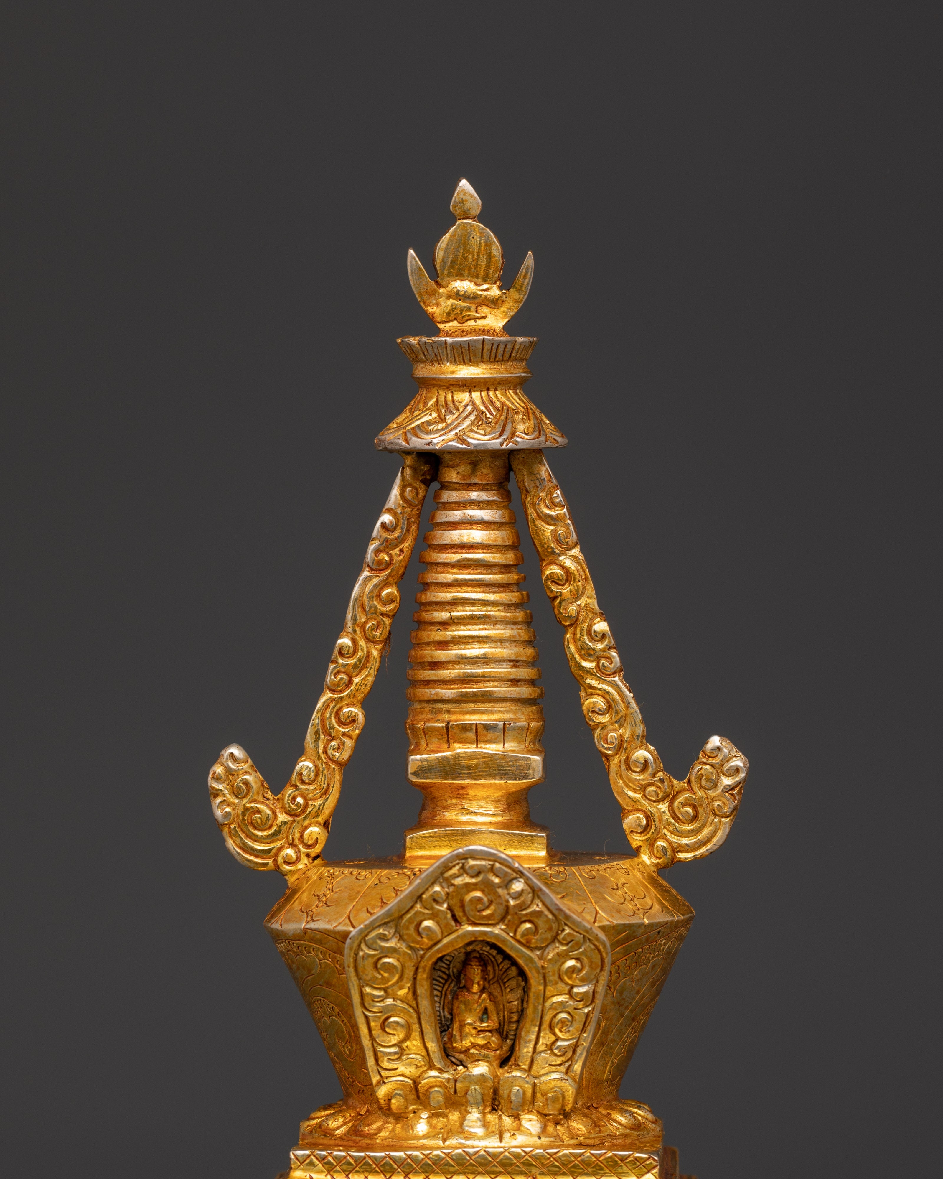 Handmade Tibetan Buddhist Stupa | Shrine Artifact