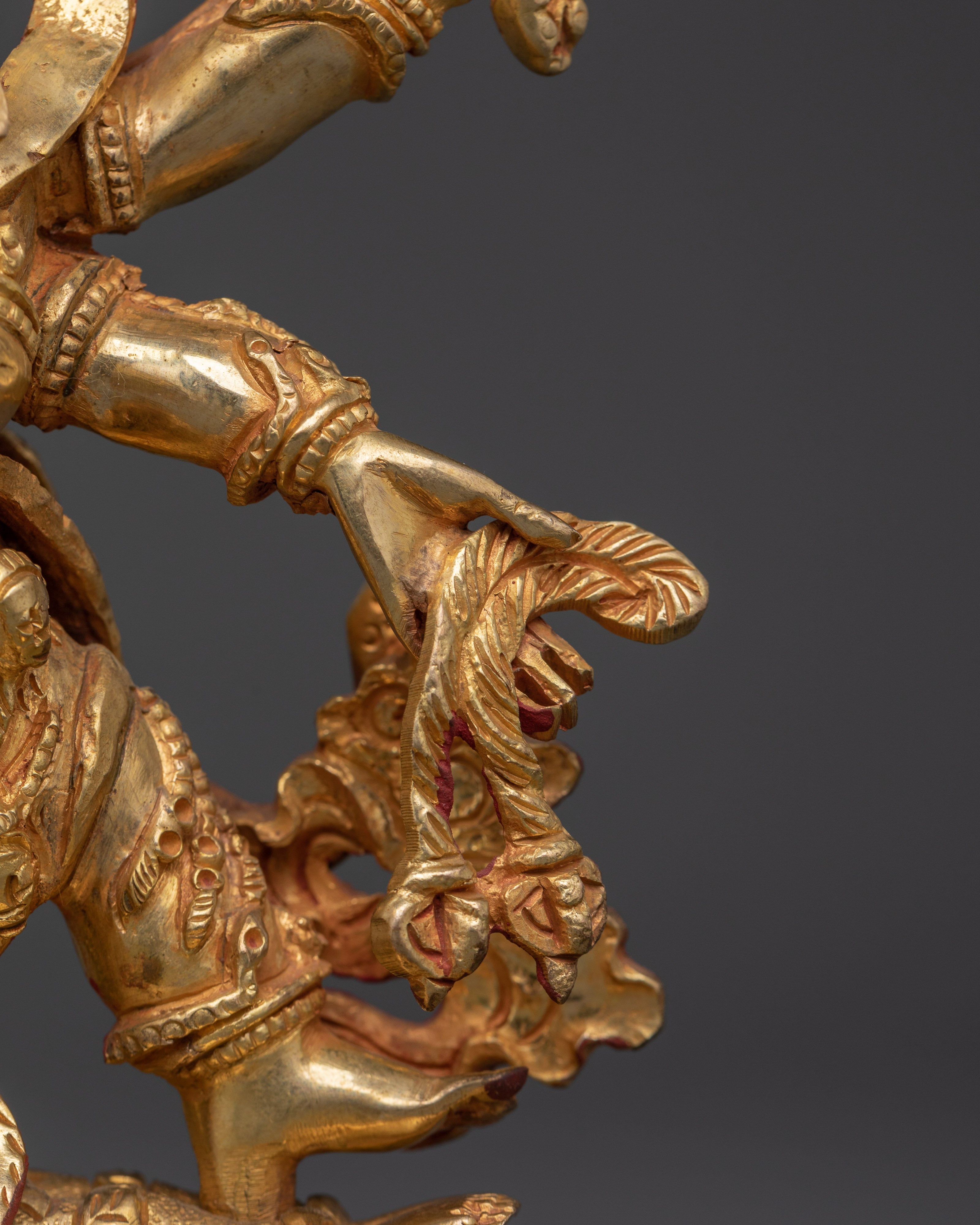 Handcrafted Six-Armed Mahakala Statue | Symbolizing Power and Protection