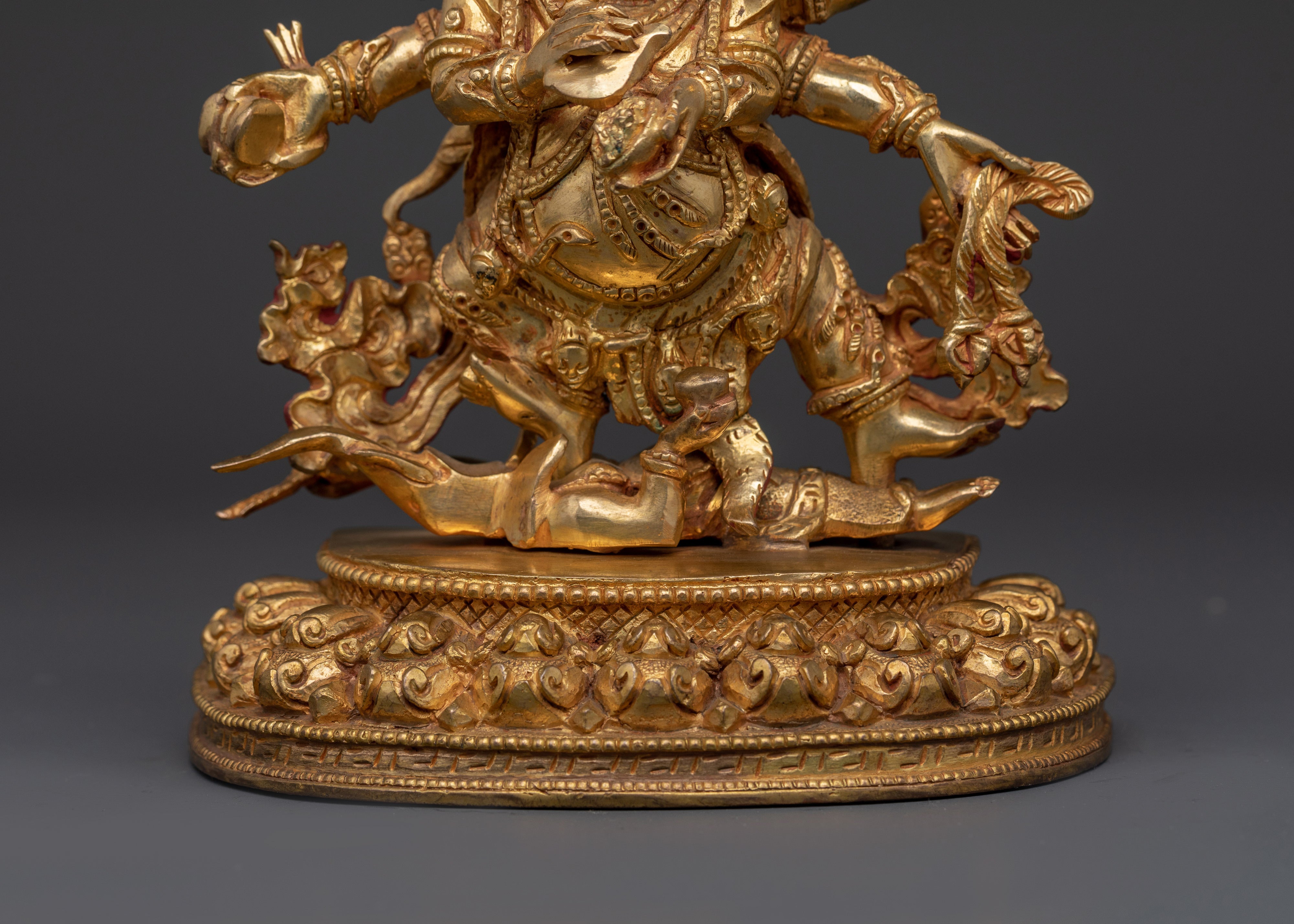 Handcrafted Six-Armed Mahakala Statue | Symbolizing Power and Protection