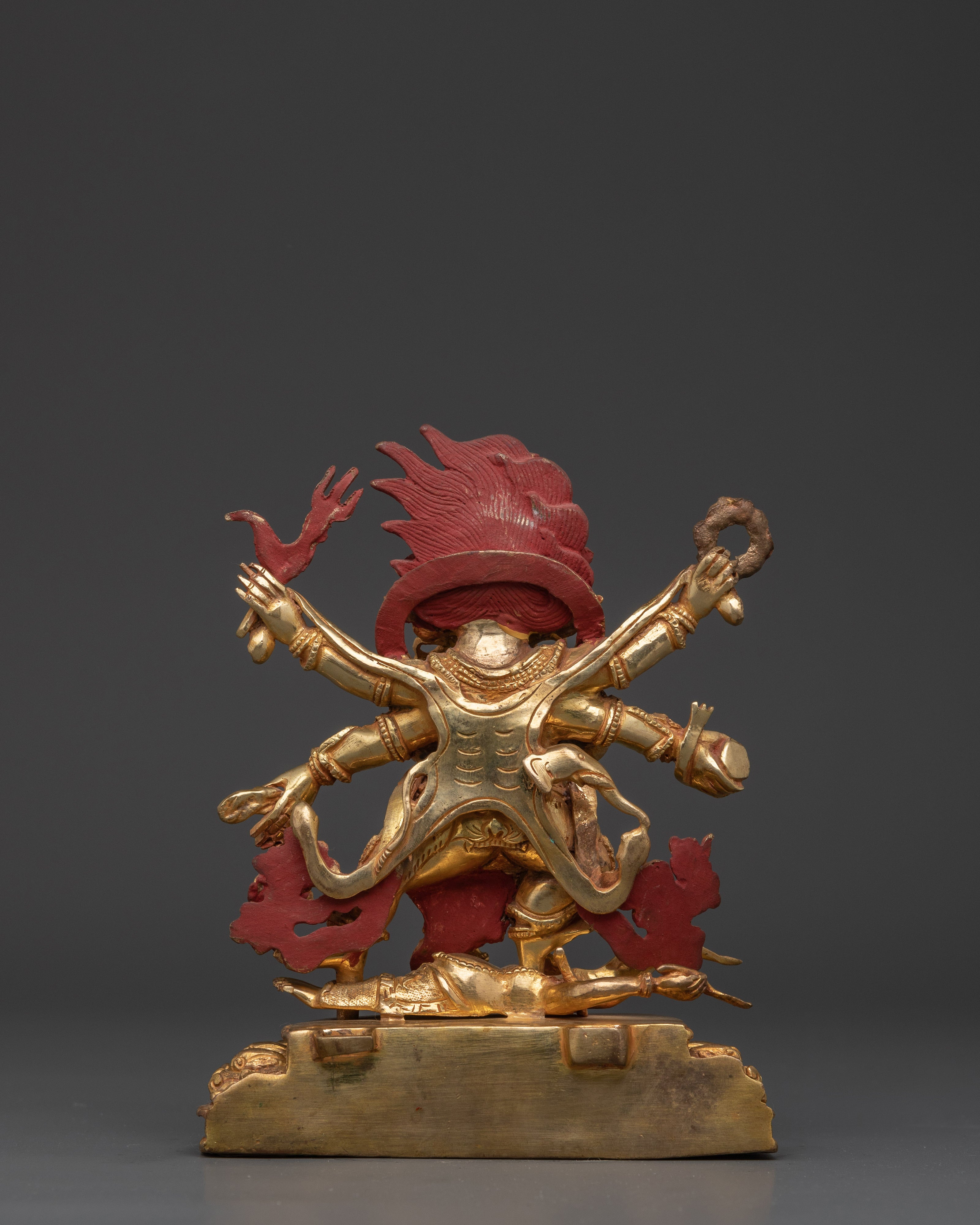 Handcrafted Six-Armed Mahakala Statue | Symbolizing Power and Protection